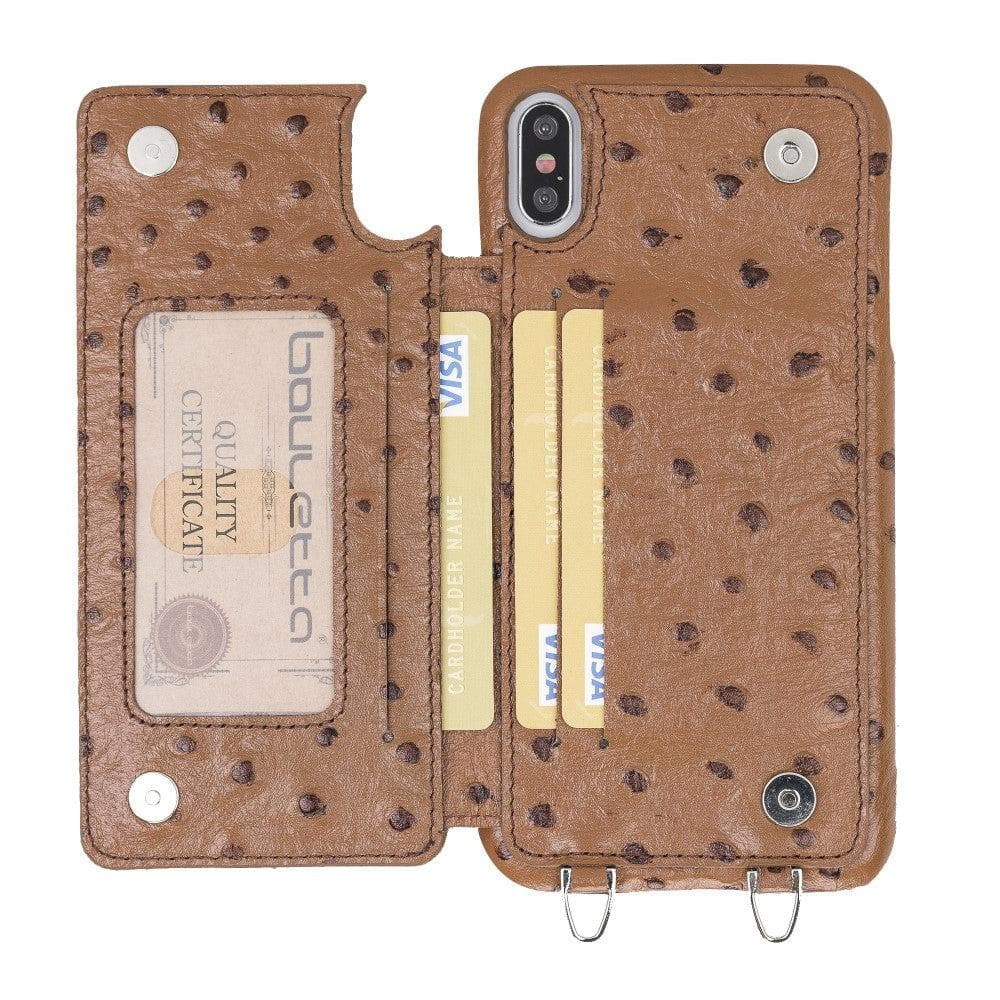 Saff iPhone XS Max Leather Case with Shoulder Strap