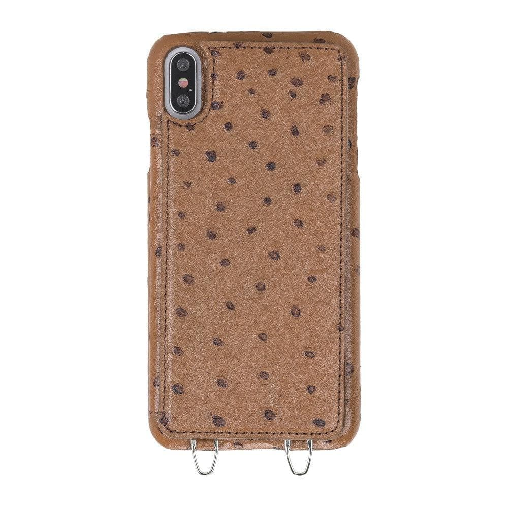 Saff iPhone XS Max Leather Case with Shoulder Strap