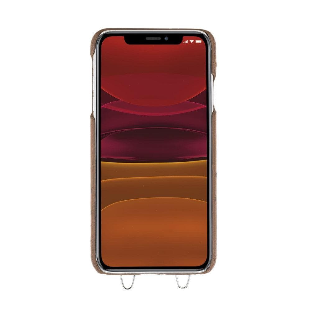 Saff iPhone XS Max Leather Case with Shoulder Strap