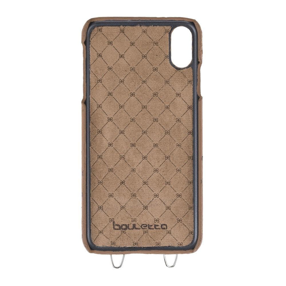 Saff iPhone XS Max Leather Case with Shoulder Strap