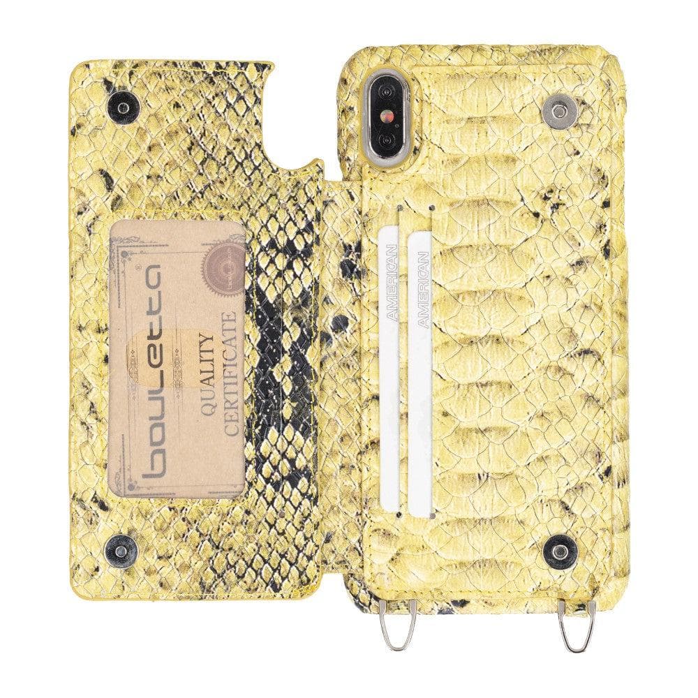 Saff iPhone XS Max Leather Case with Shoulder Strap