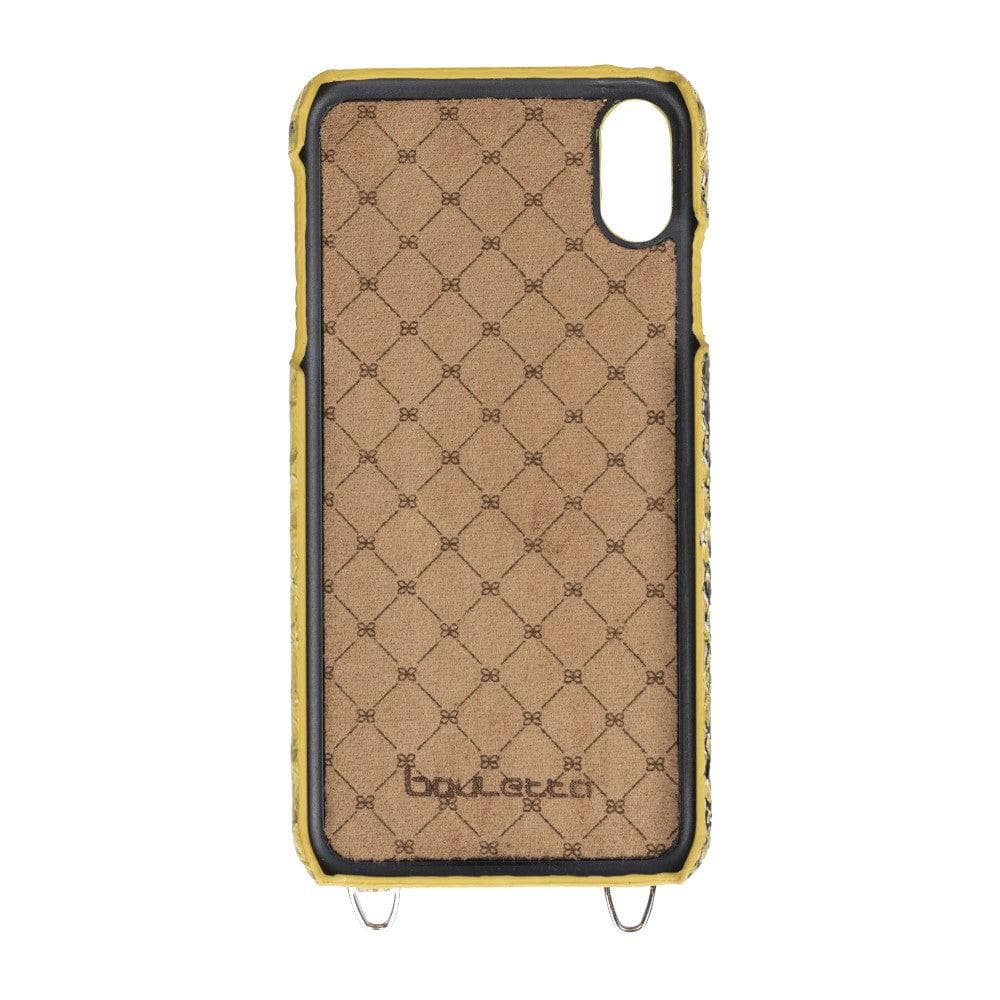 Saff iPhone XS Max Leather Case with Shoulder Strap