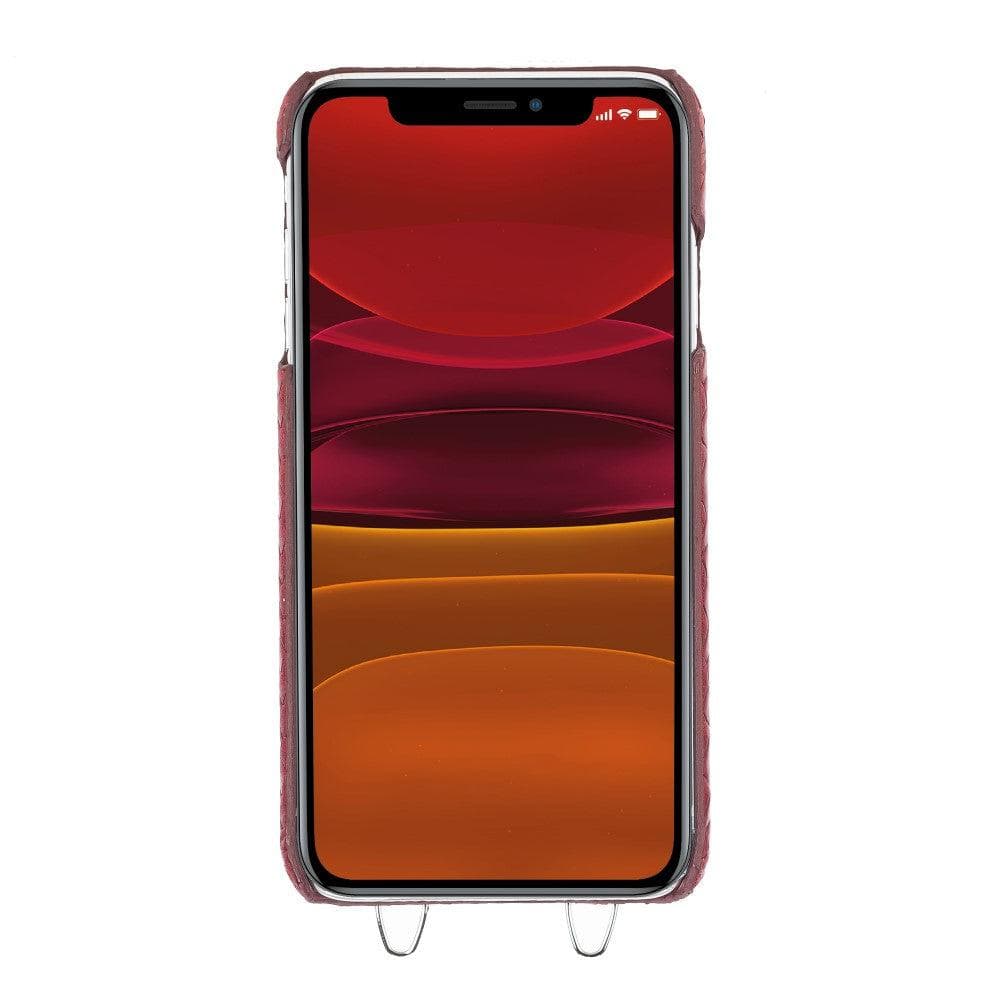 Saff iPhone XS Max Leather Case with Shoulder Strap