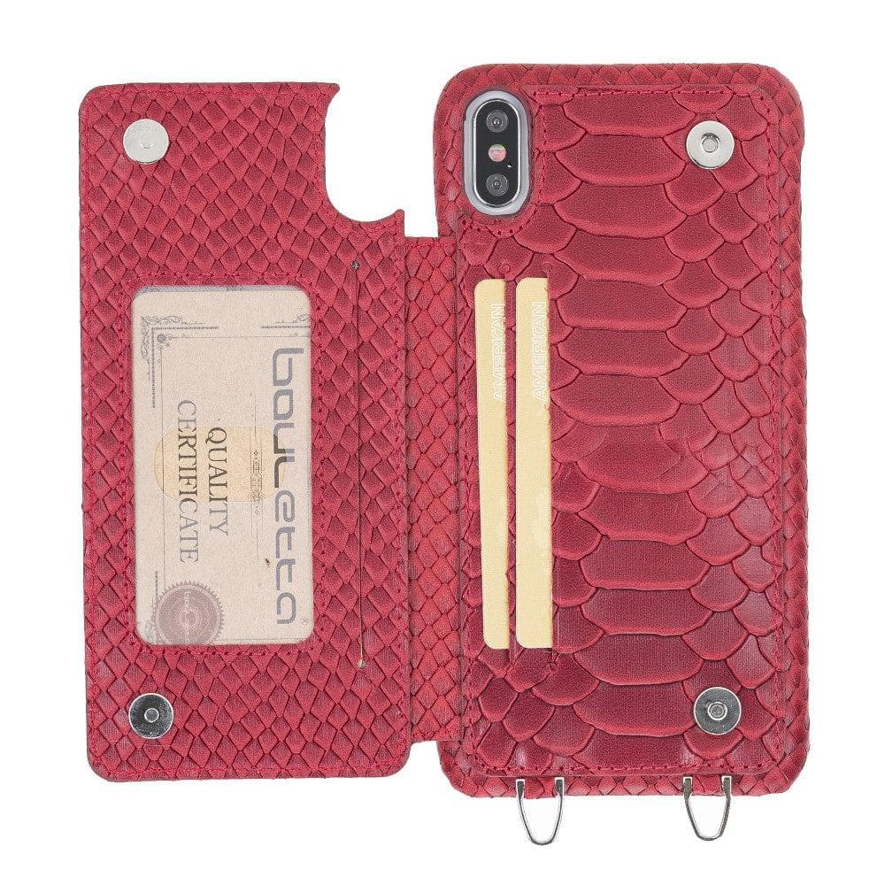 Saff iPhone XS Max Leather Case with Shoulder Strap