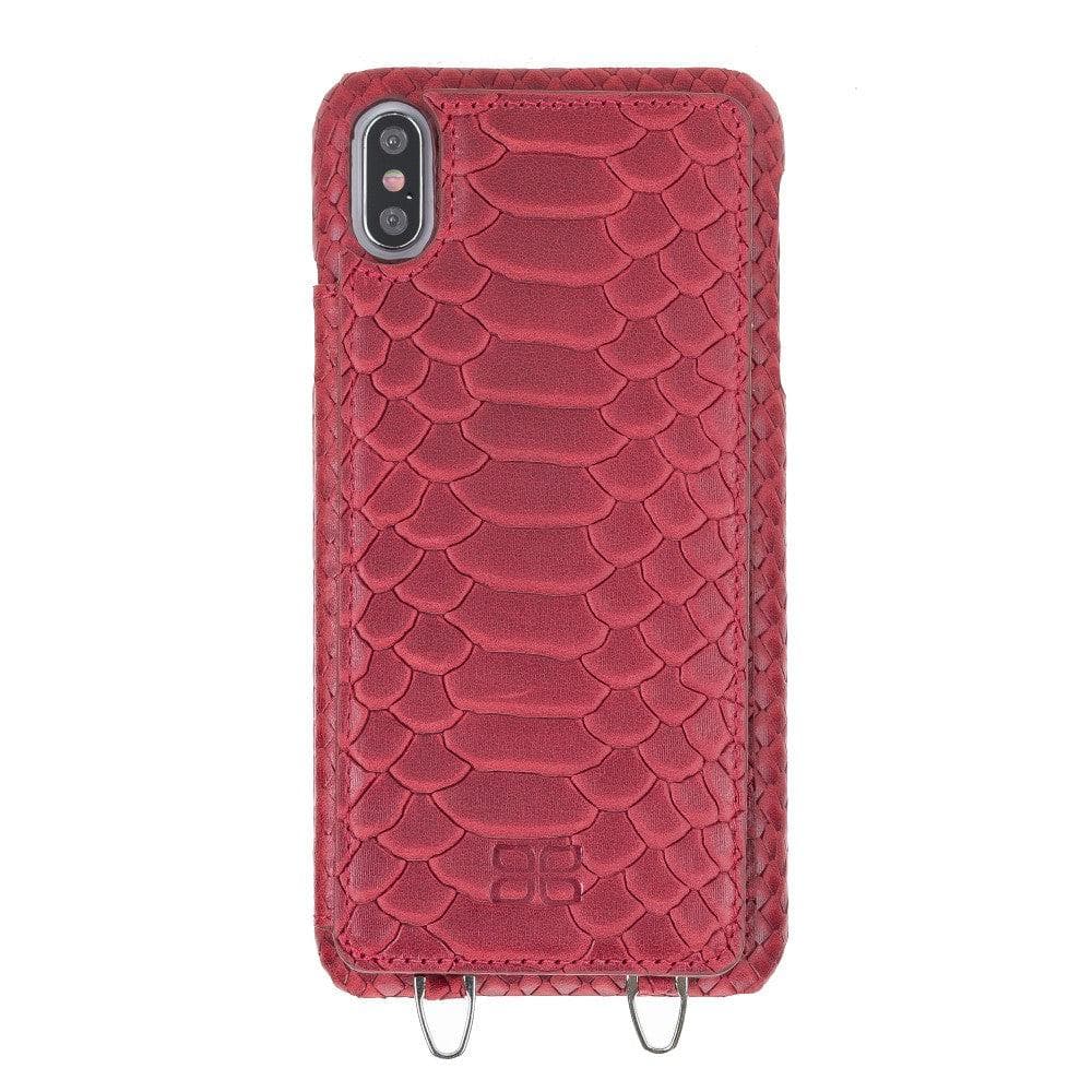 Saff iPhone XS Max Leather Case with Shoulder Strap