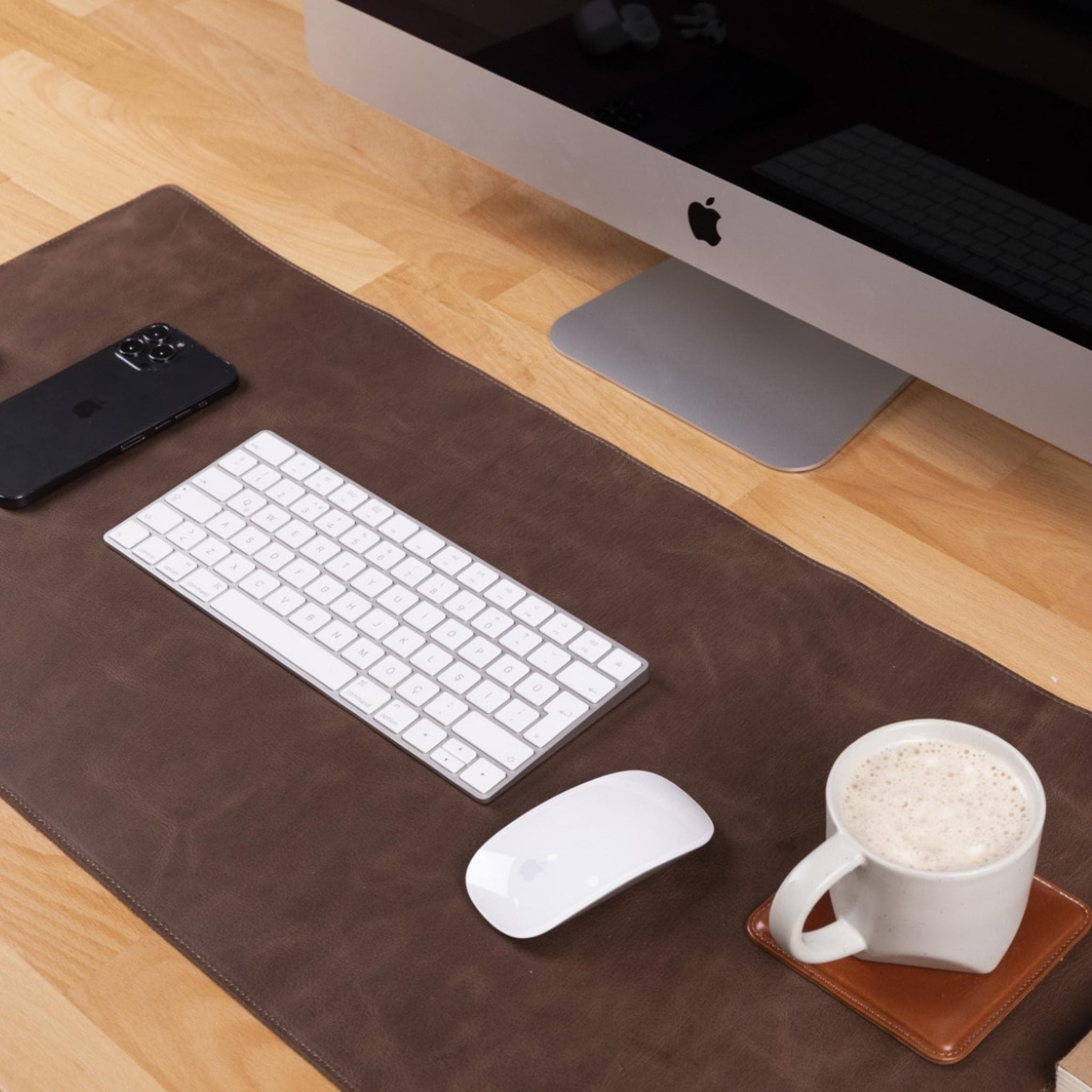 Bouletta Customizable Full Grain Leather Desk Mat
