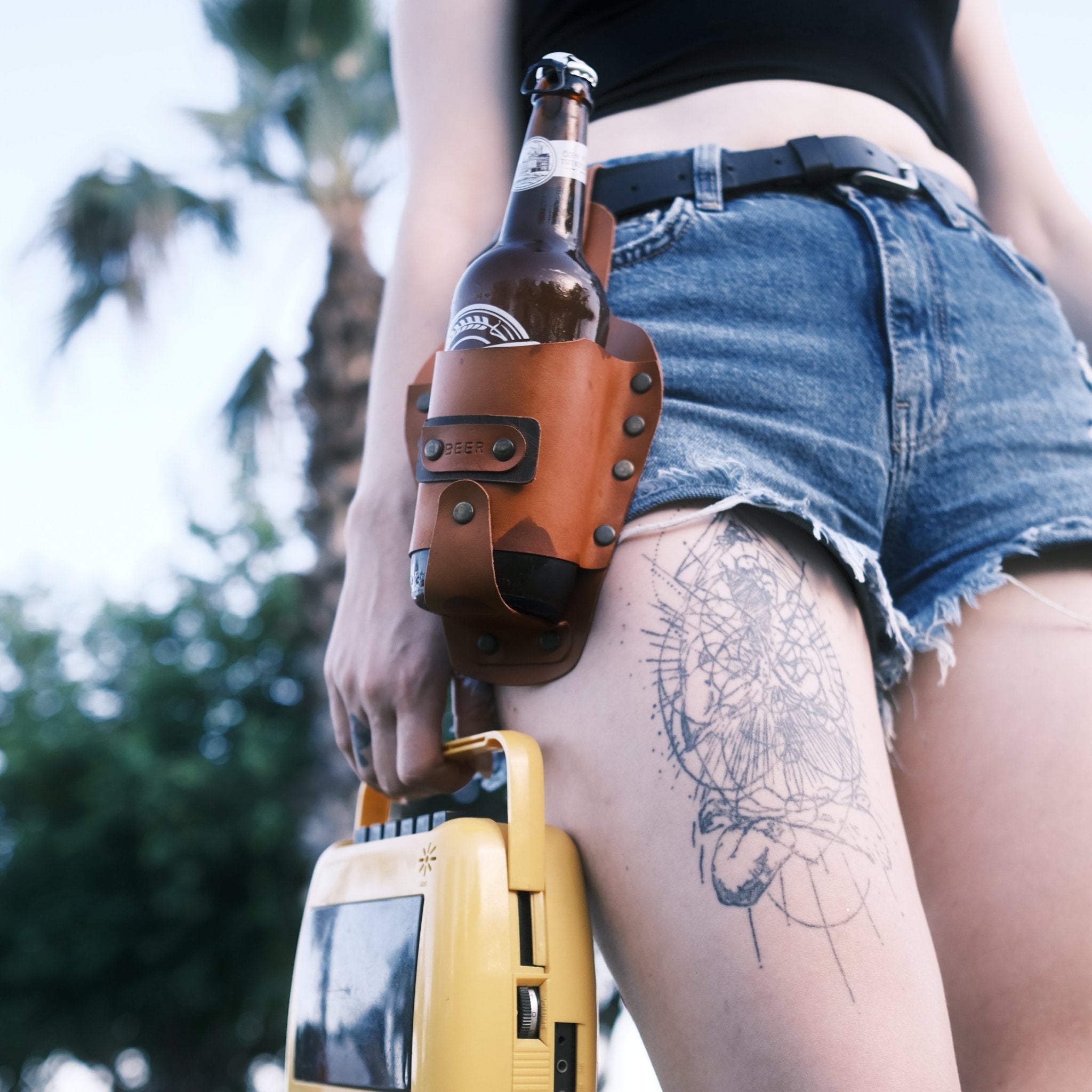 Leather Beer Carry Case   Unique Gift Ideas   Boyfriend Gift   Girlfriend Gift   Father Gift