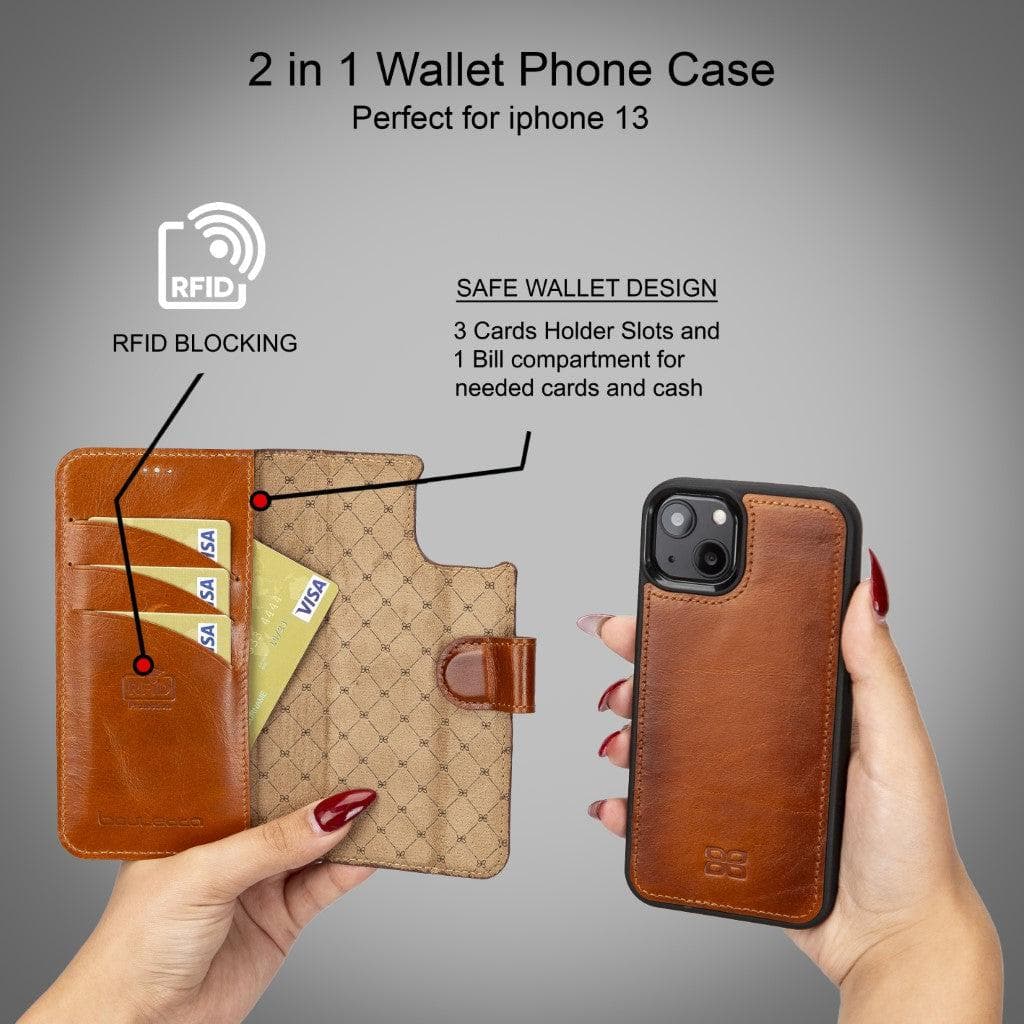 Magic iPhone 13 Pro Max Leather Detachable Wallet Case