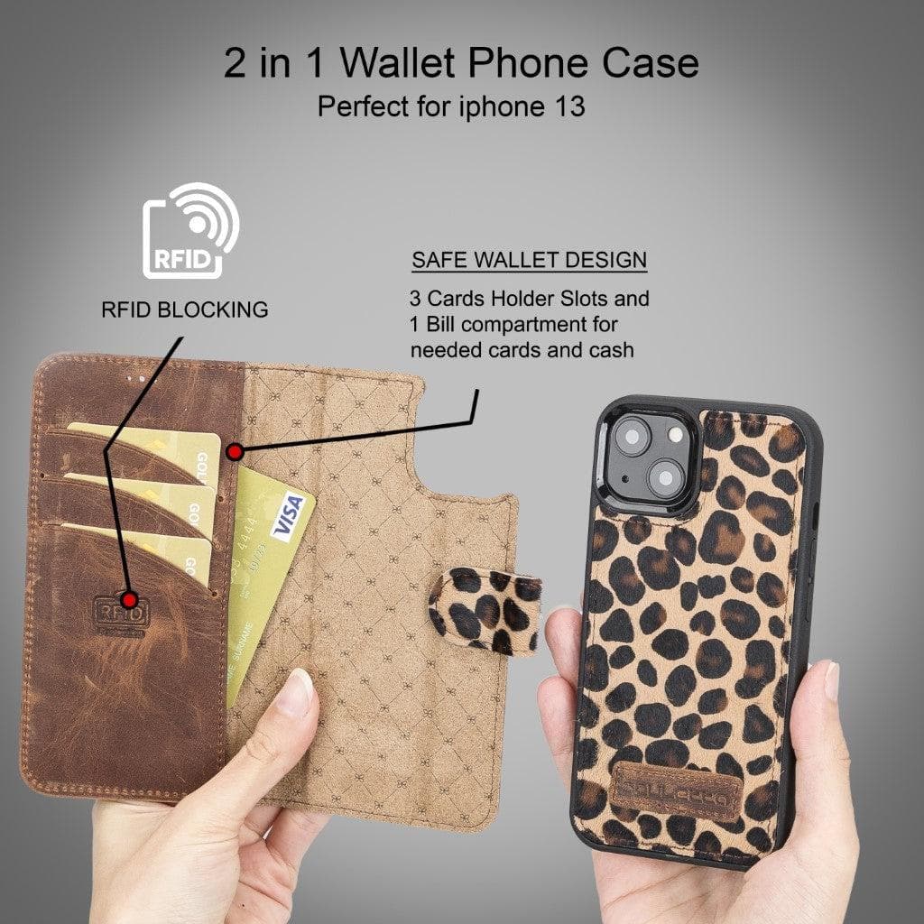 Magic iPhone 13 Pro Max Leather Detachable Wallet Case