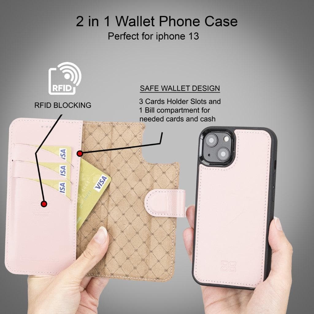 Magic iPhone 13 Pro Max Leather Detachable Wallet Case
