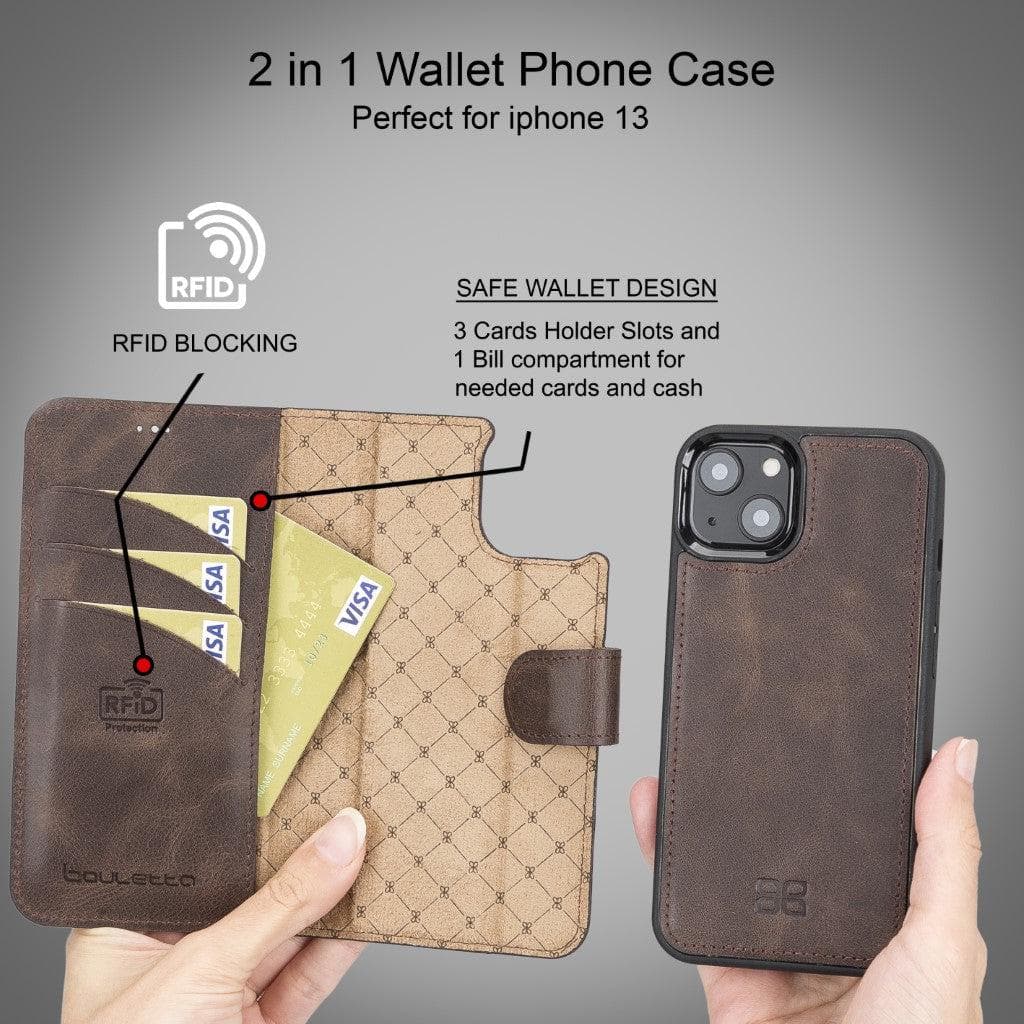 Magic iPhone 13 Pro Max Leather Detachable Wallet Case