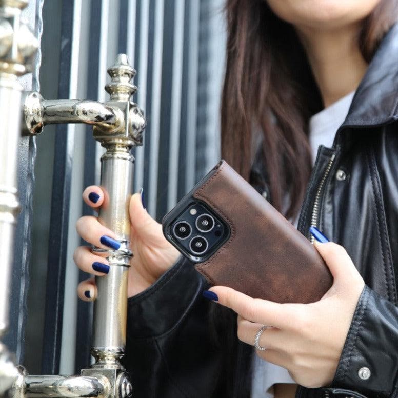 Magic iPhone 13 Mini Leather Detachable Wallet Case