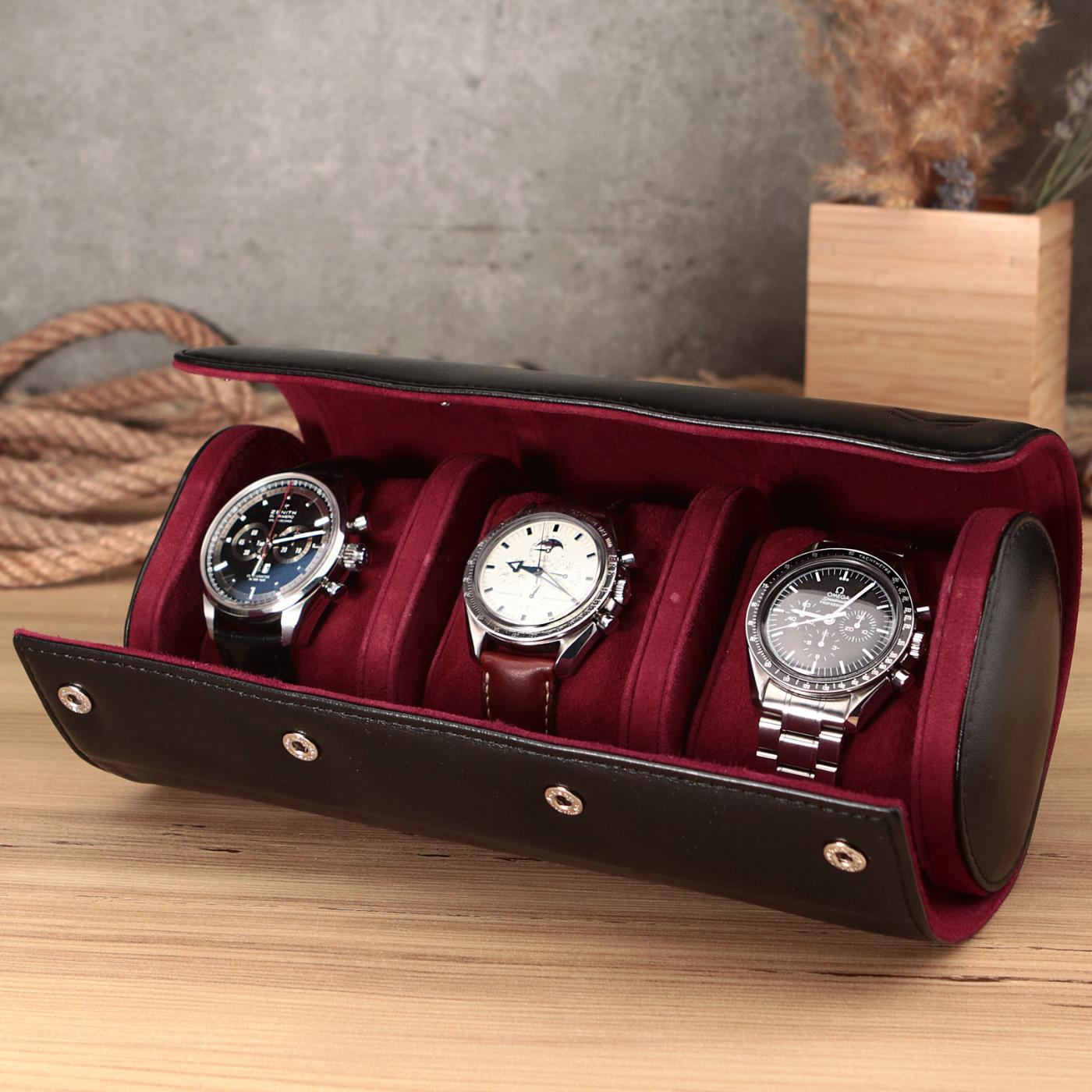 London Leather 3 Watch Box - Premium Gift