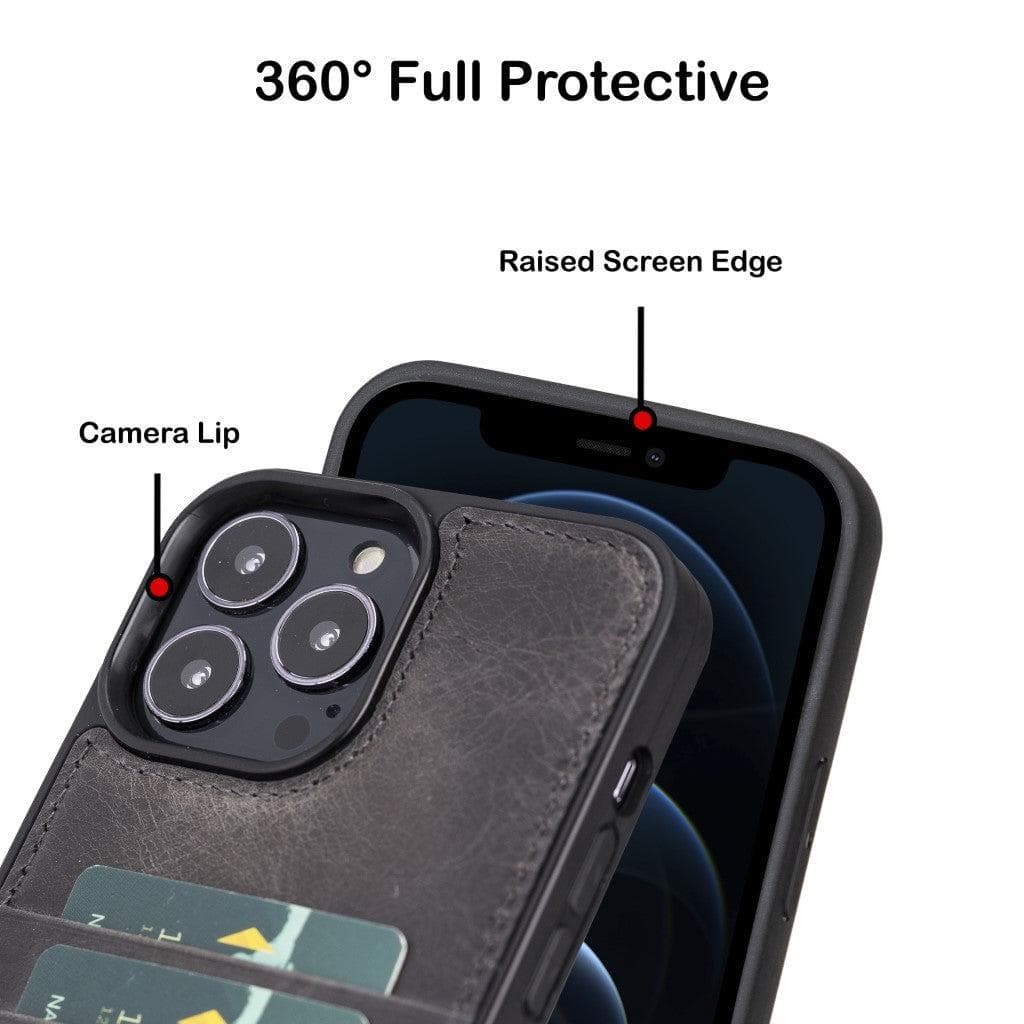 Flex Cover Leather iPhone 13 Pro Max Case with Card Holder