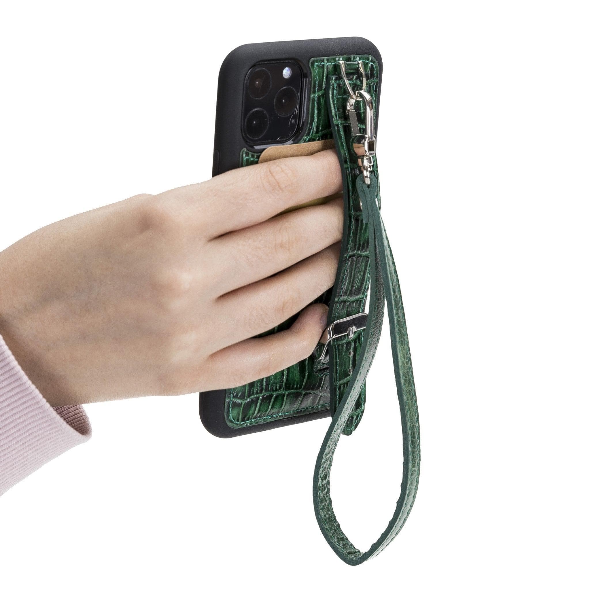 Flex Cover Leather iPhone 11 Case with Card Holder & Hand Strap