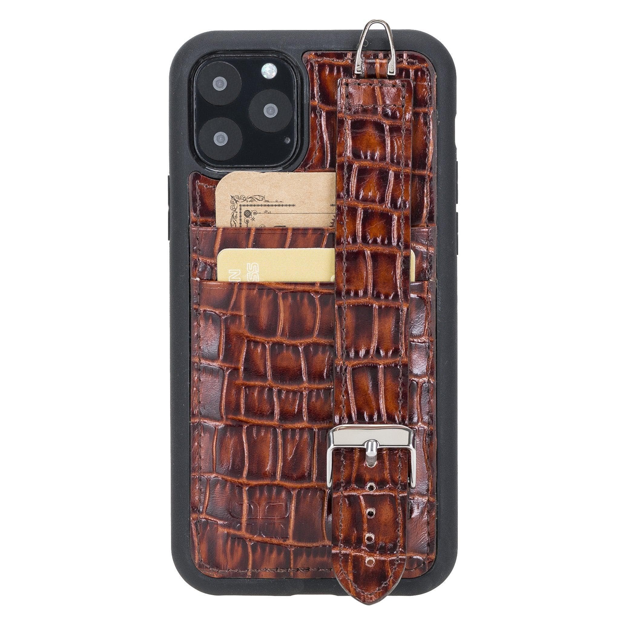 Flex Cover Leather iPhone 11 Case with Card Holder & Hand Strap