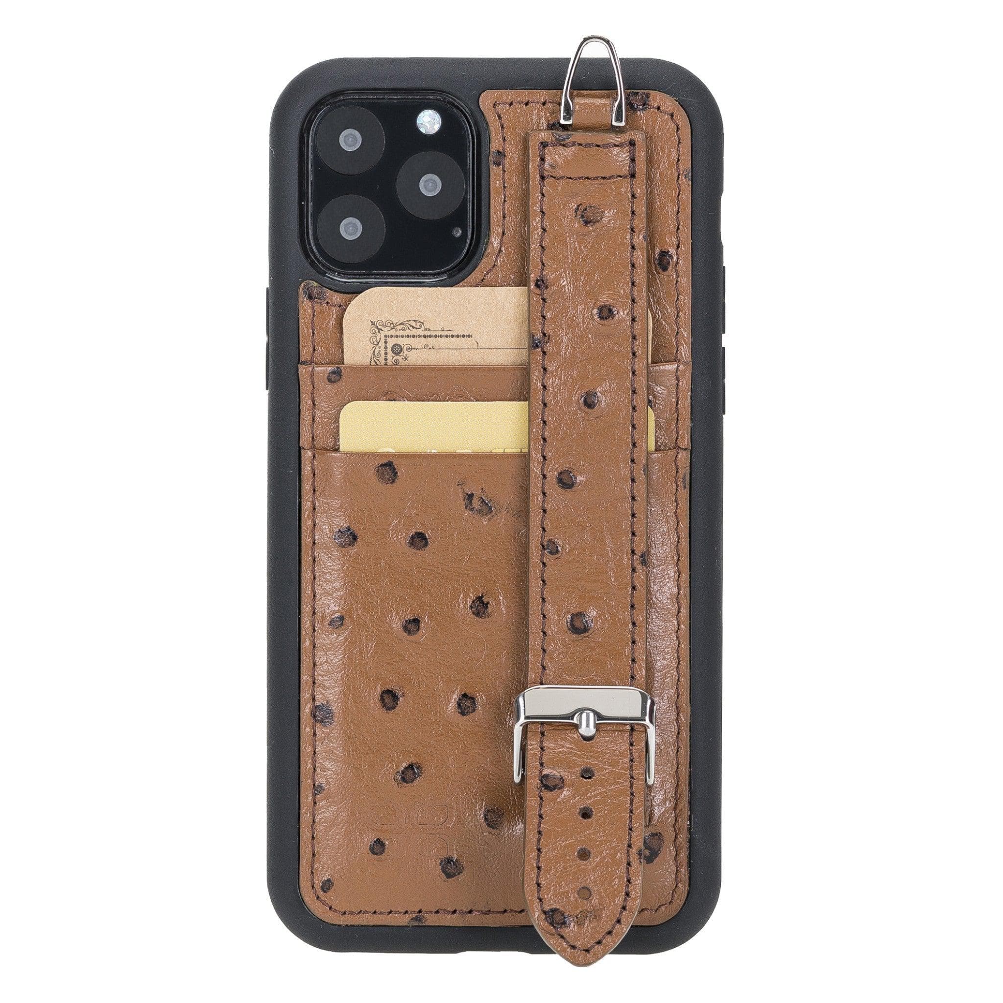 Flex Cover Leather iPhone 11 Pro Max Case with Card Holder & Hand Strap