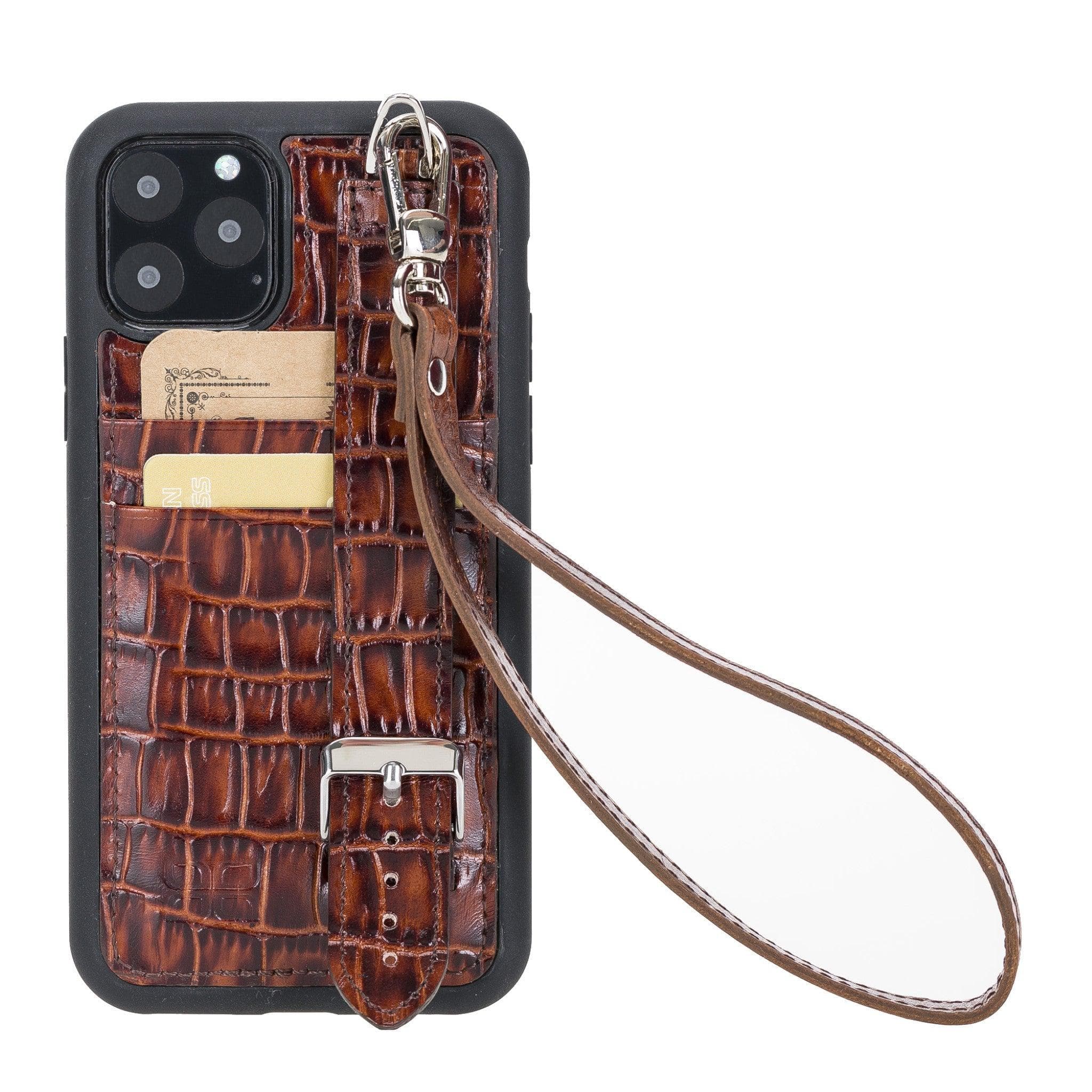 Flex Cover Leather iPhone 11 Pro Max Case with Card Holder & Hand Strap