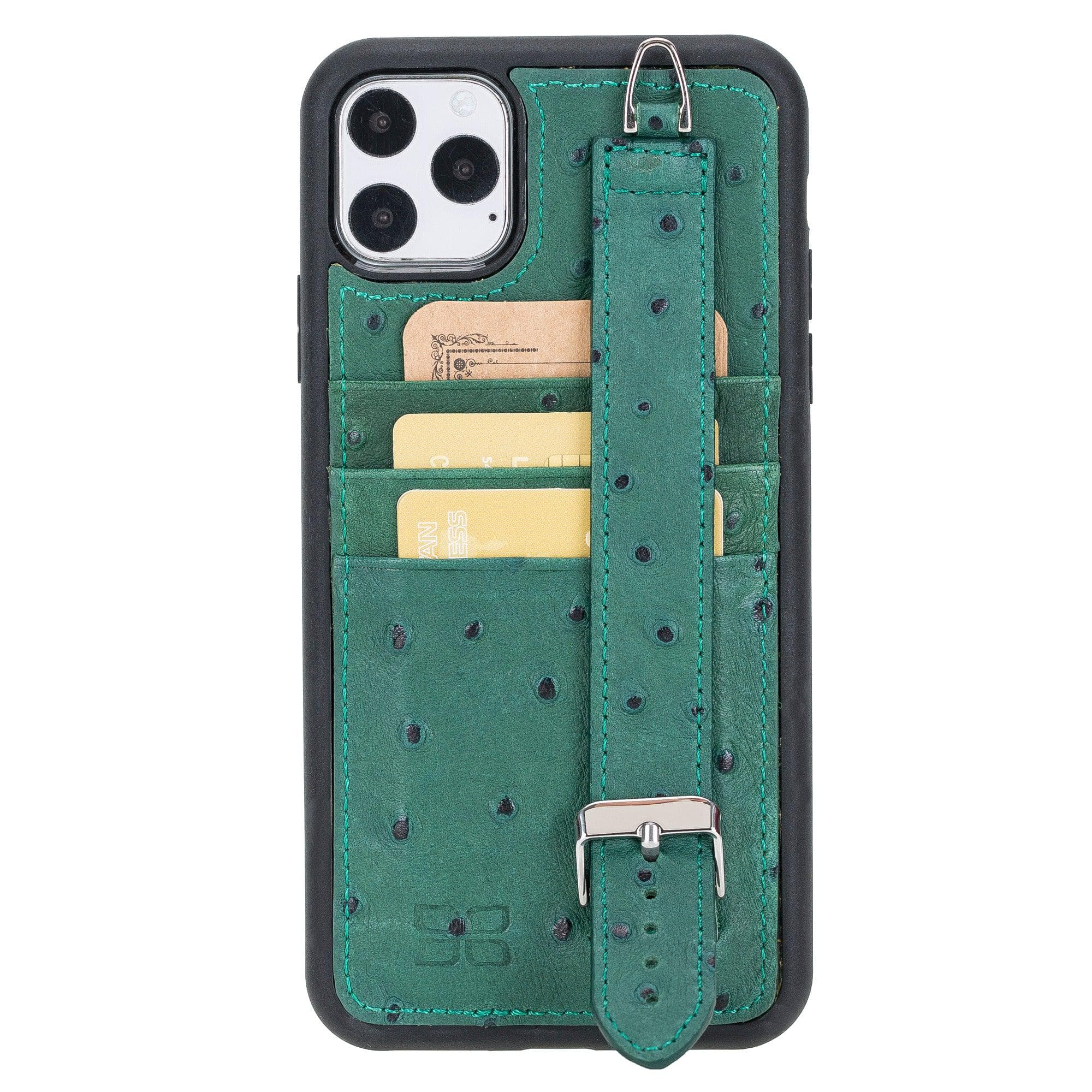Flex Cover Leather iPhone 11 Pro Max Case with Card Holder & Hand Strap