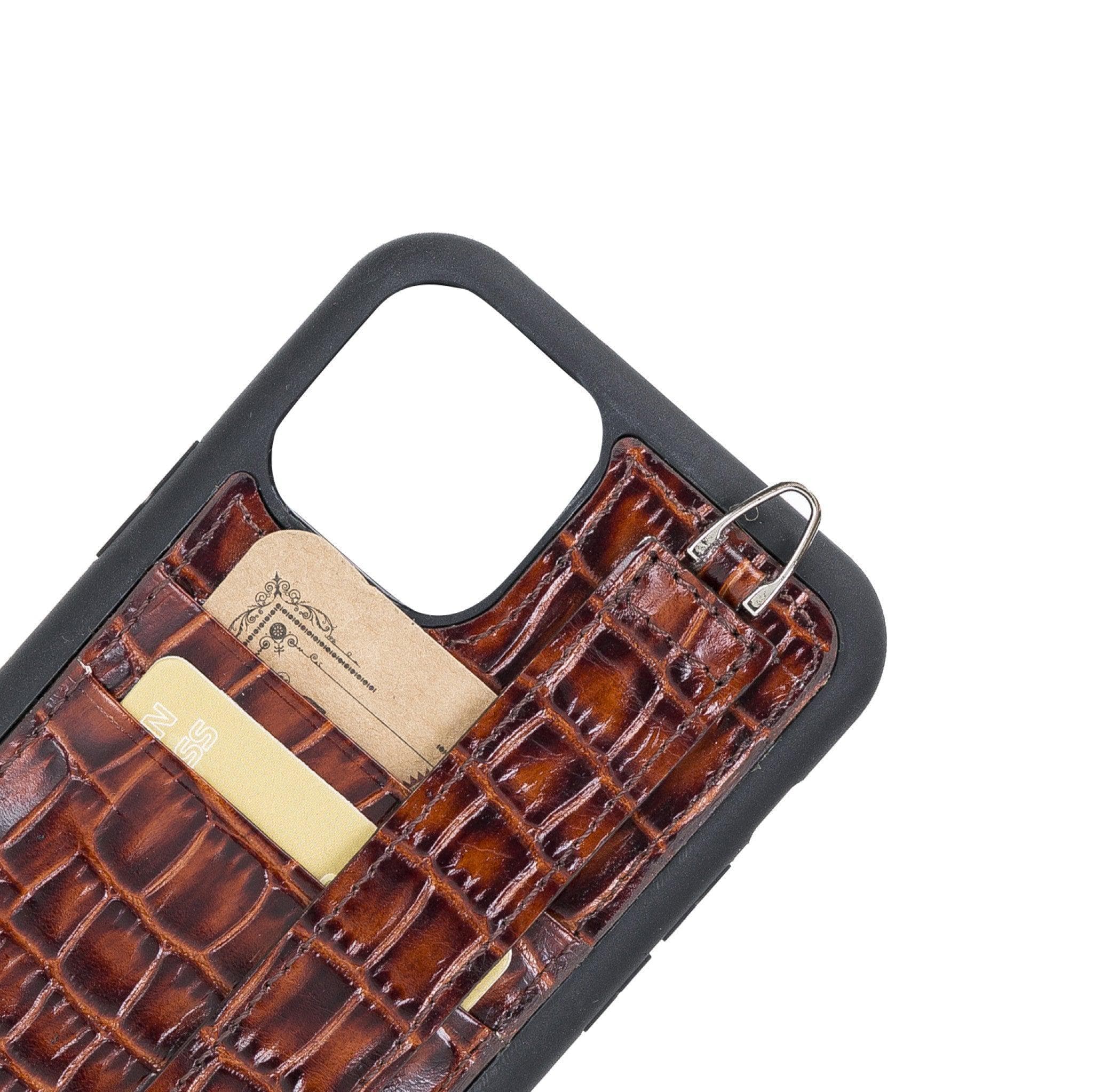 Flex Cover Leather iPhone 11 Pro Max Case with Card Holder & Hand Strap