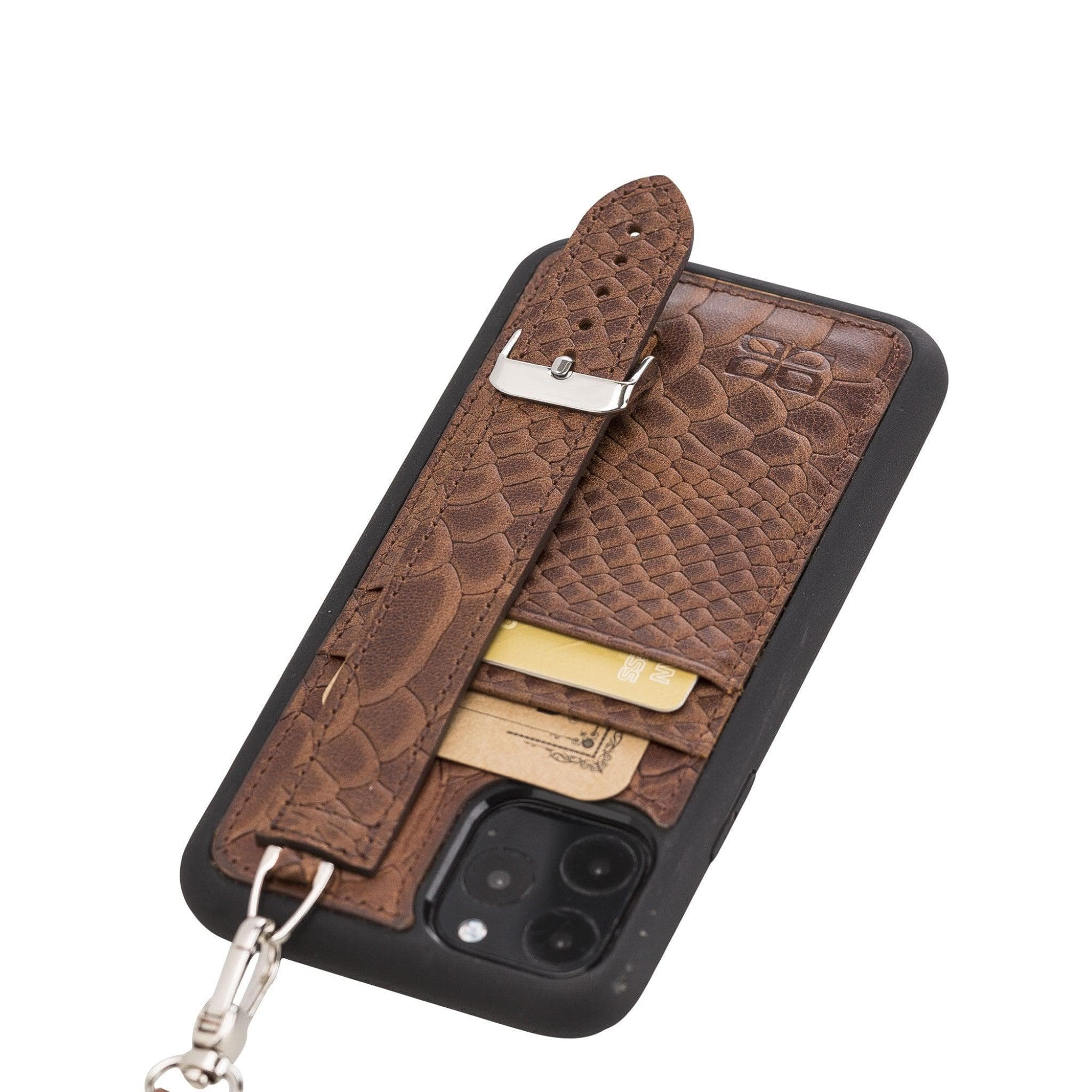 Flex Cover Leather iPhone 11 Pro Max Case with Card Holder & Hand Strap