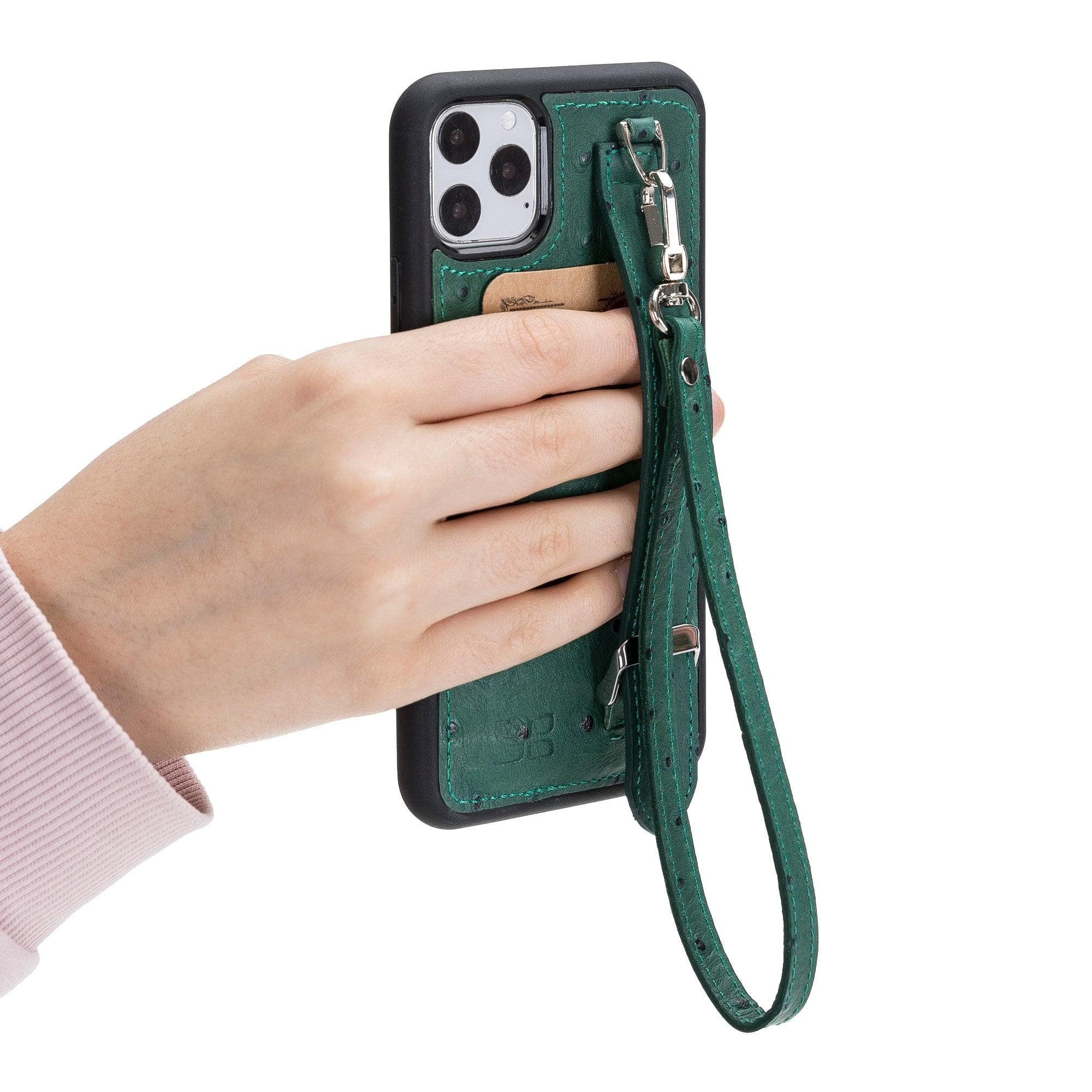 Flex Cover Leather iPhone 11 Pro Max Case with Card Holder & Hand Strap
