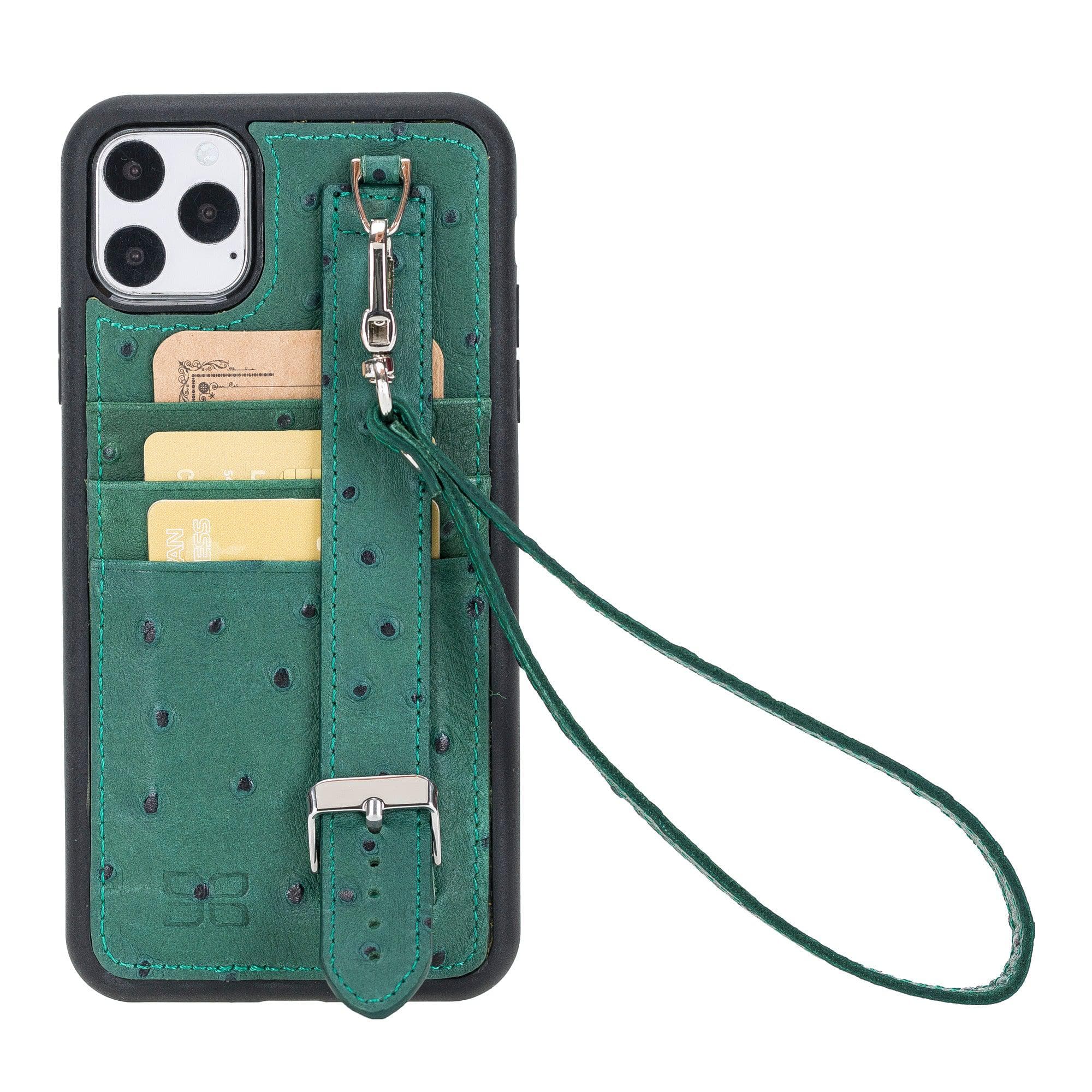 Flex Cover Leather iPhone 11 Pro Max Case with Card Holder & Hand Strap