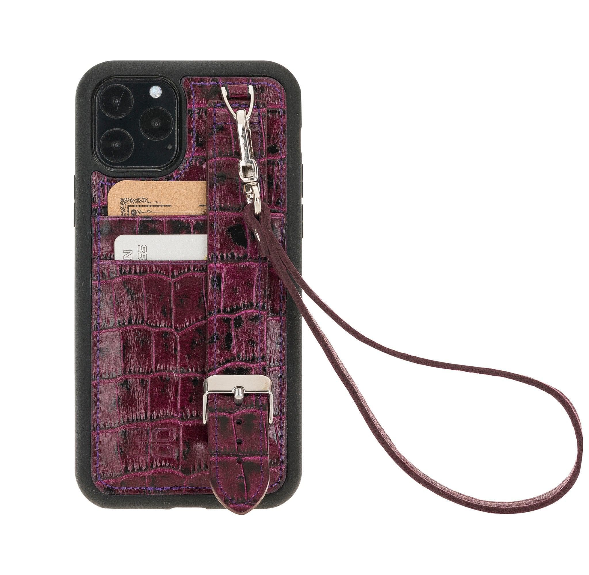 Flex Cover Leather iPhone 11 Pro Max Case with Card Holder & Hand Strap