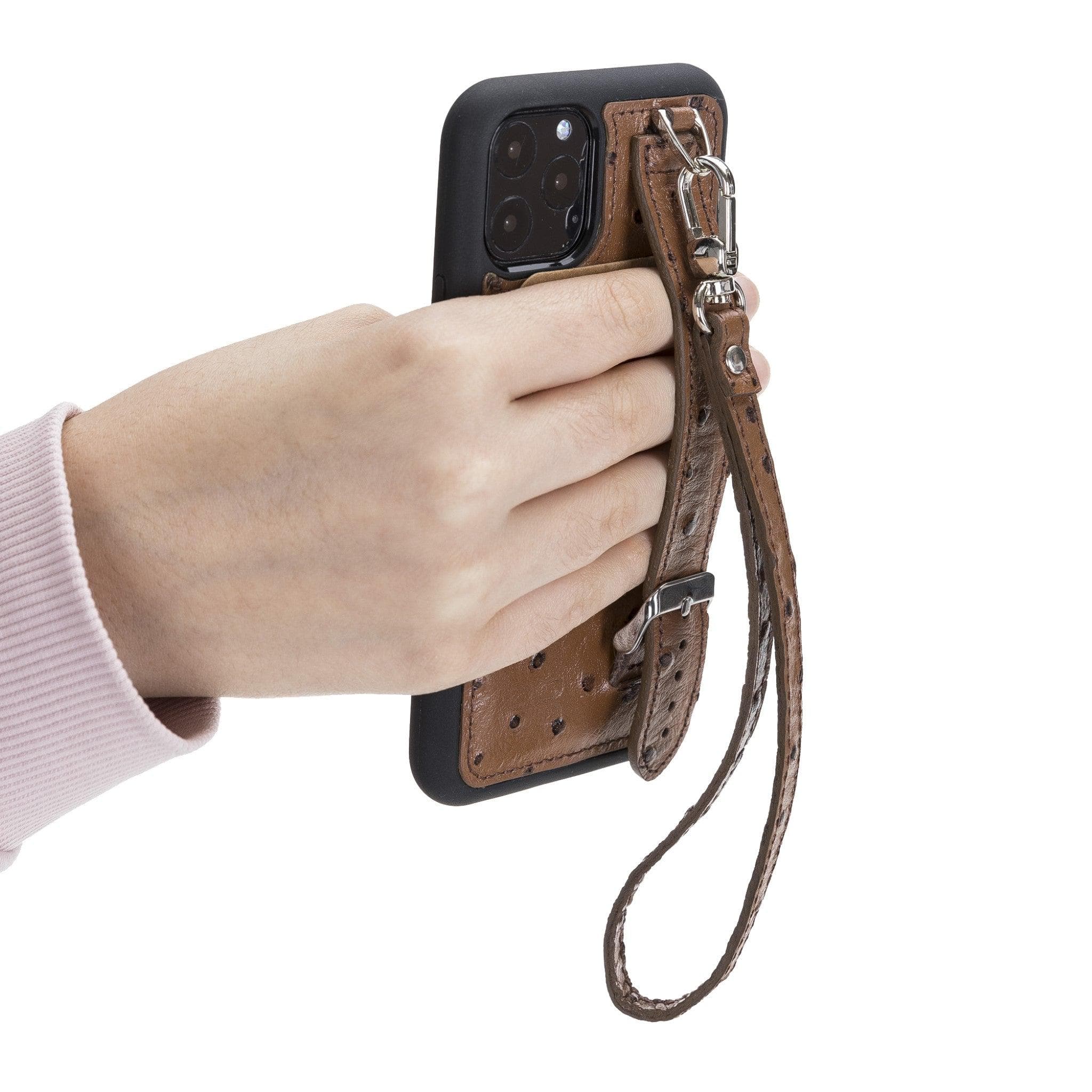 Flex Cover Leather iPhone 11 Pro Max Case with Card Holder & Hand Strap