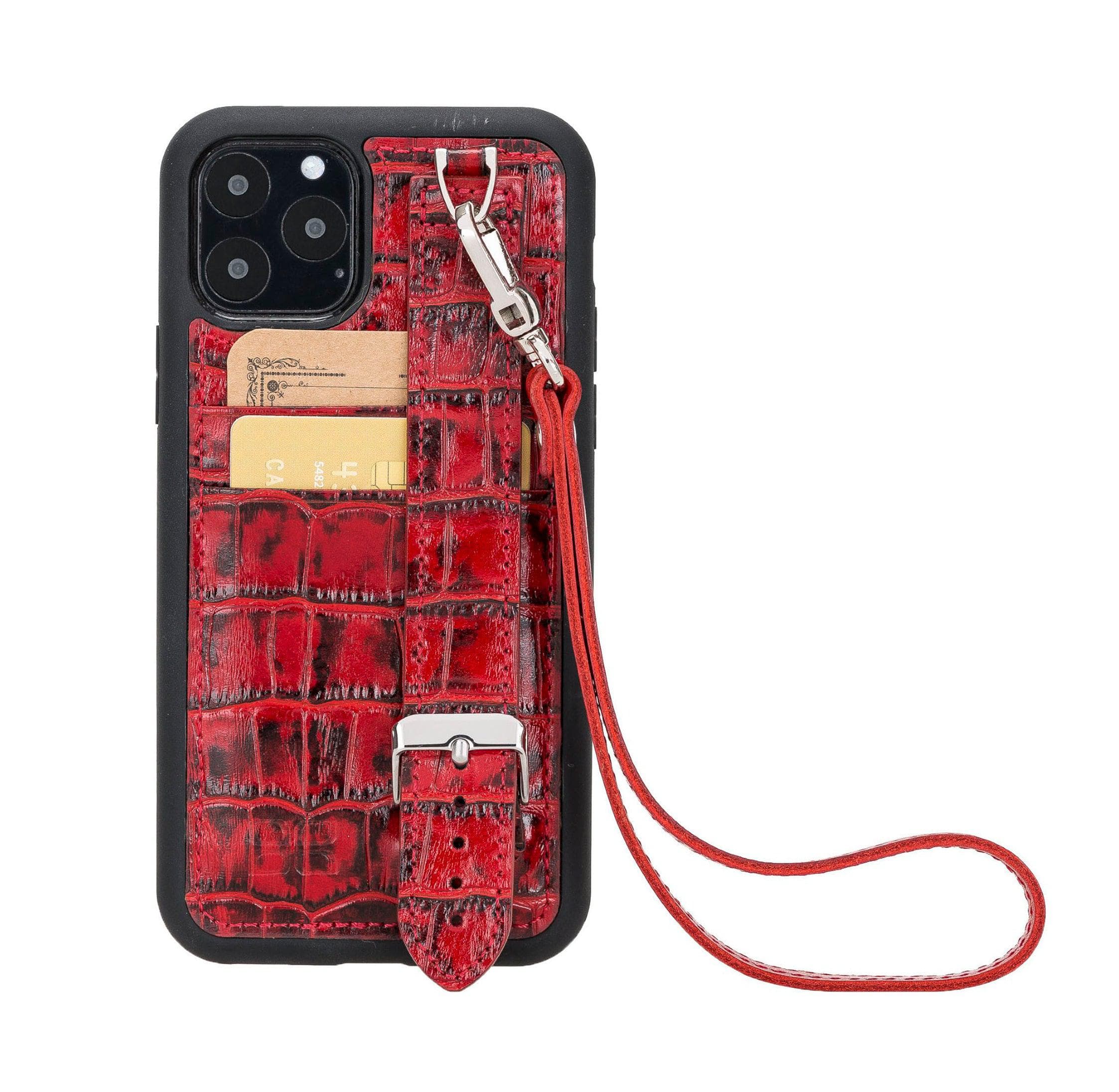Flex Cover Leather iPhone 11 Pro Max Case with Card Holder & Hand Strap