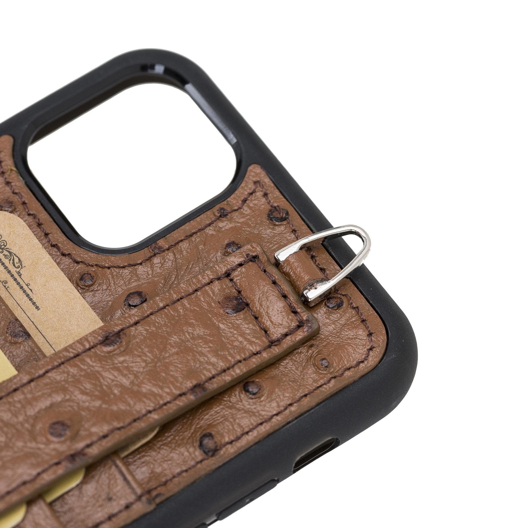 Flex Cover Leather iPhone 11 Pro Max Case with Card Holder & Hand Strap