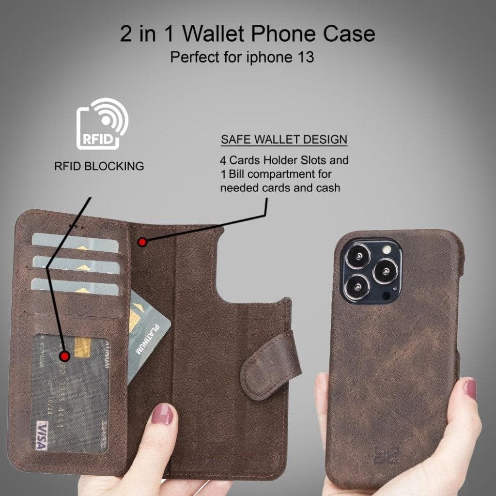 F360 Magic Leather iPhone 13 Pro Detachable Wallet Case
