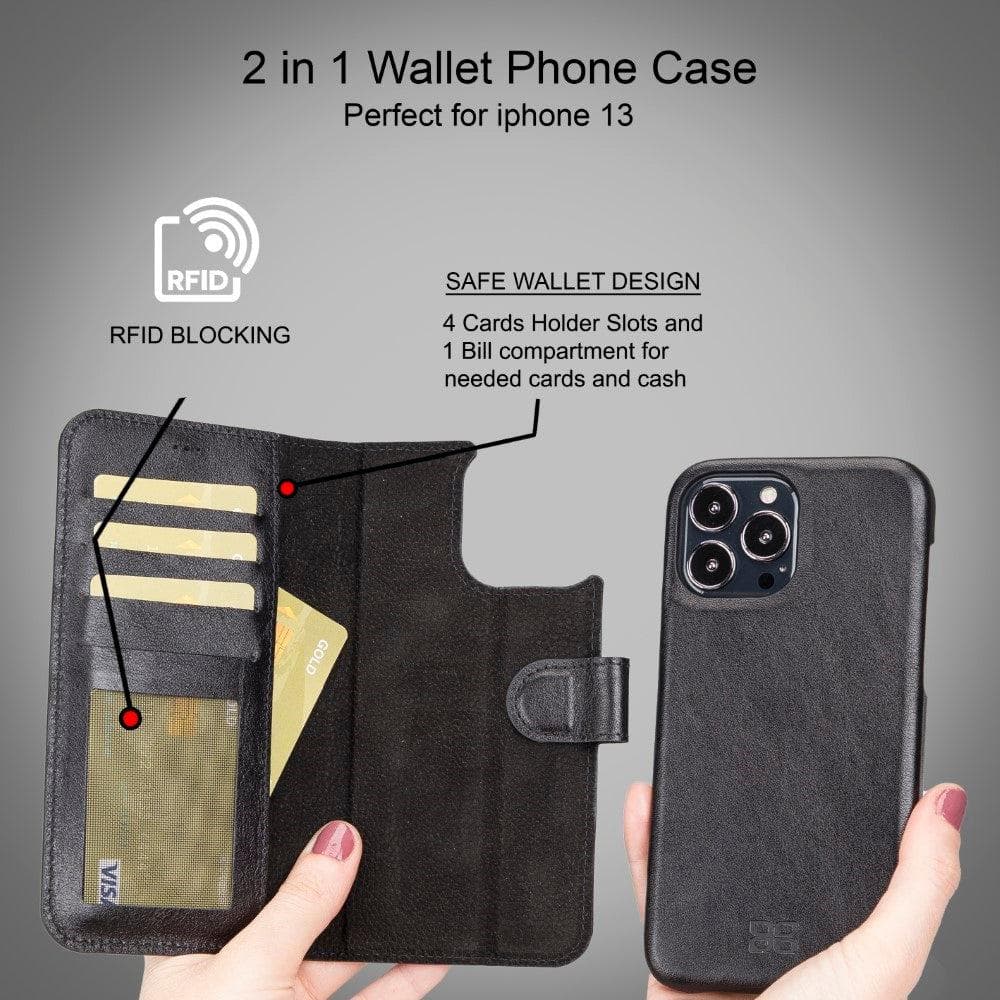 F360 Magic Leather iPhone 13 Detachable Wallet Case