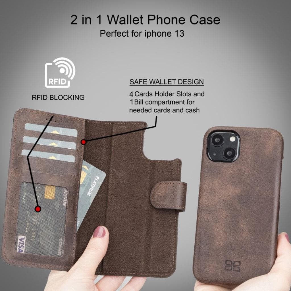 F360 Magic Leather iPhone 13 Detachable Wallet Case