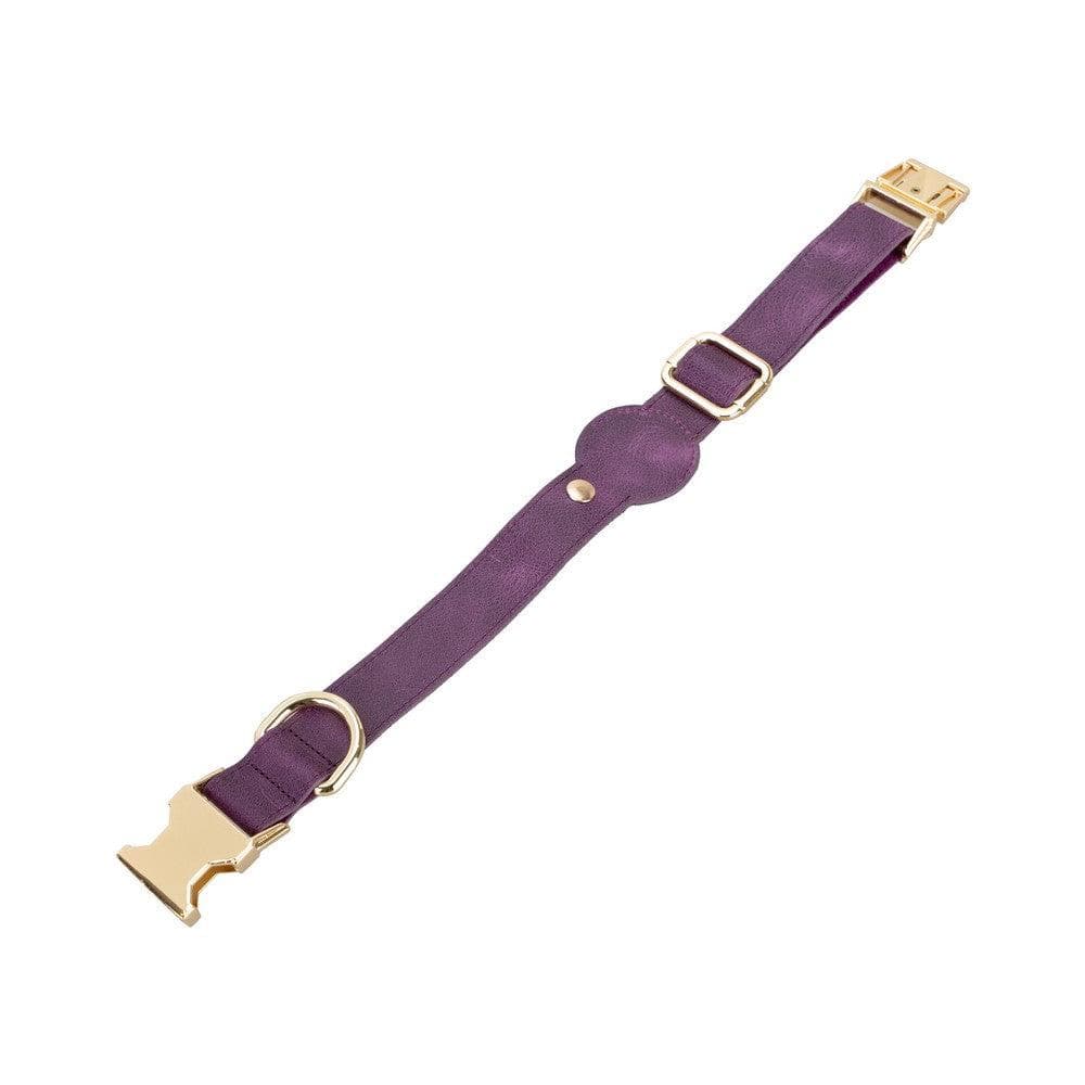 Pet Leather Collar with Apple AirTag Slot