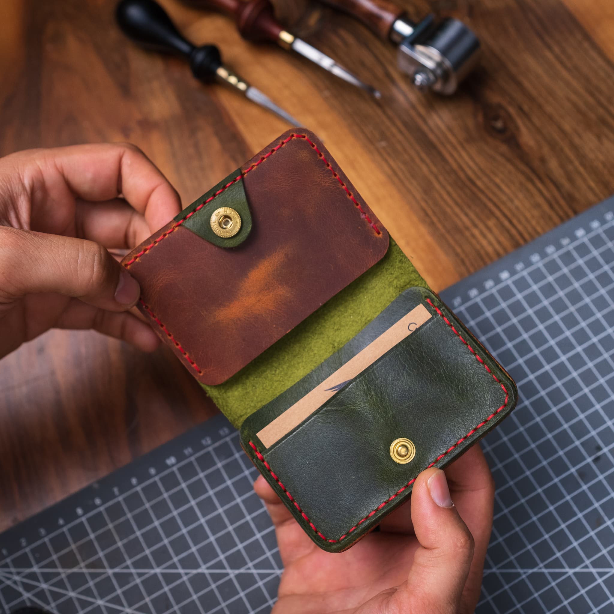 Mini Palm Leather Wallet Little Brother In Law   Unique Gift Ideas   Boyfriend Gift   Girlfriend Gift   Father Gift