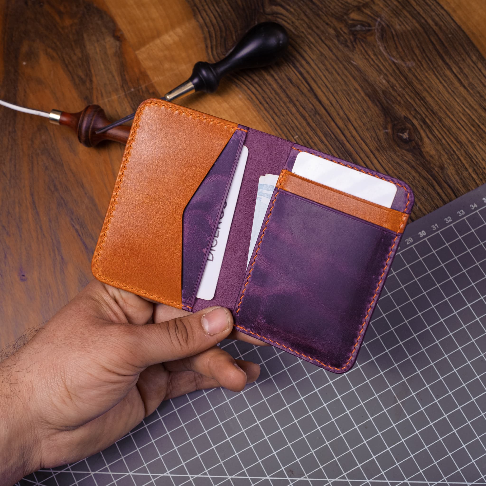 Minimal Palm İCi Card Holder Tiny Sparrow   Unique Gift Ideas   Boyfriend Gift   Girlfriend Gift   Father Gift