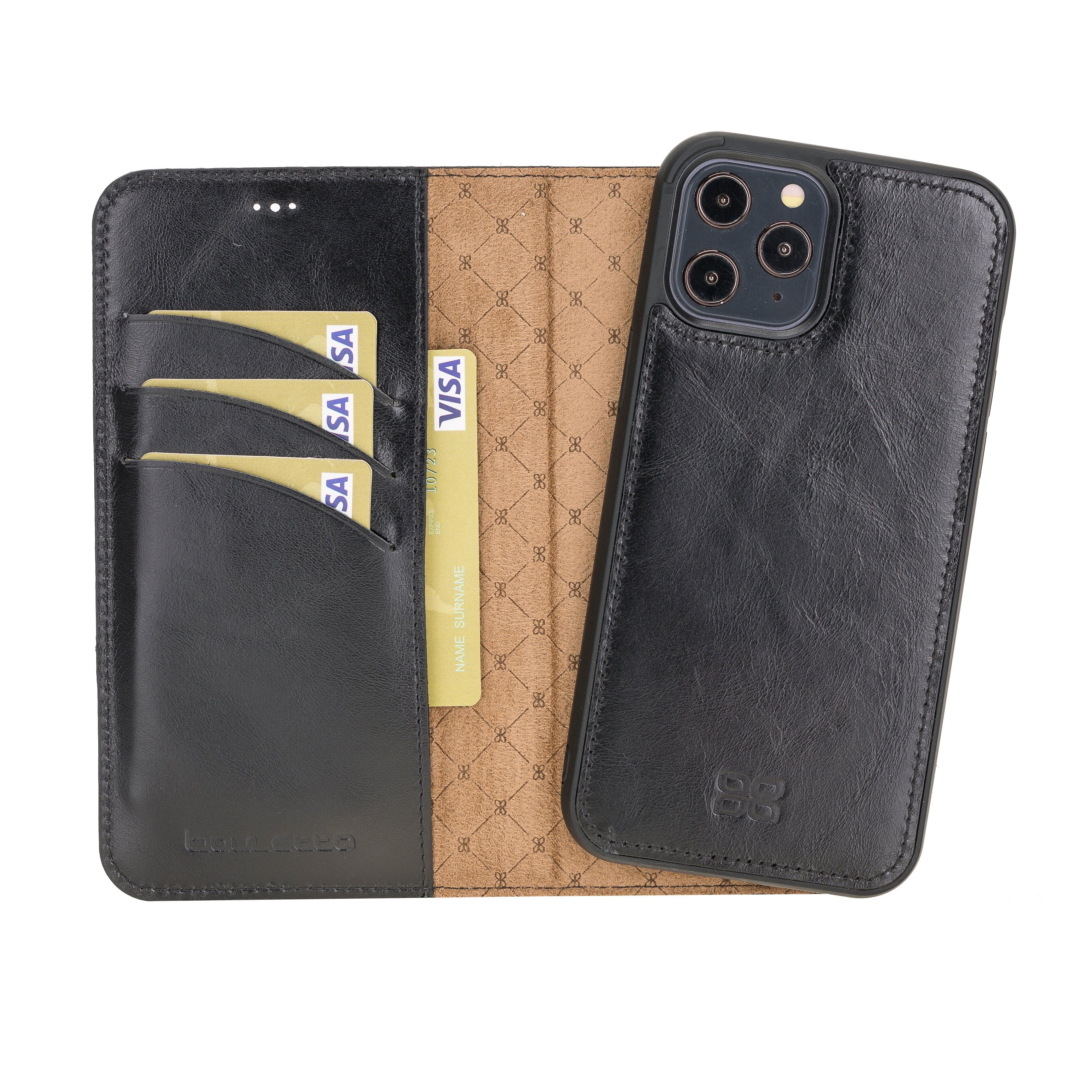 Magic iPhone 12 / 12 Pro Leather Detachable Wallet Case