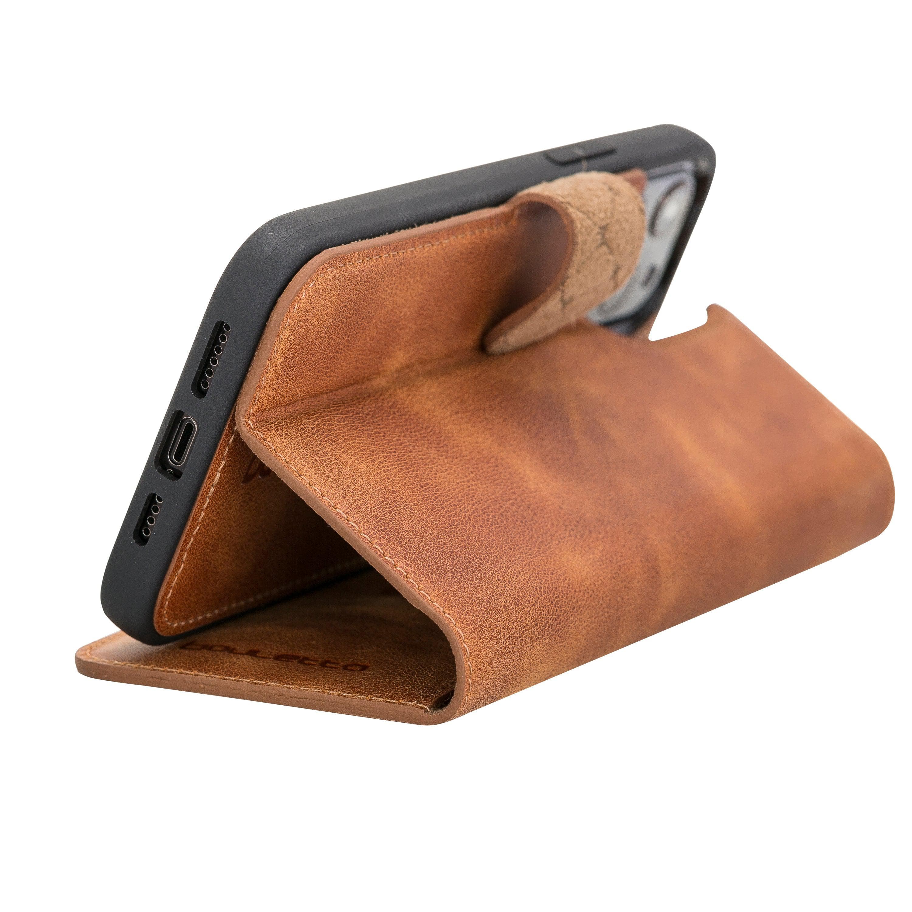 Magic iPhone 12 / 12 Pro Leather Detachable Wallet Case