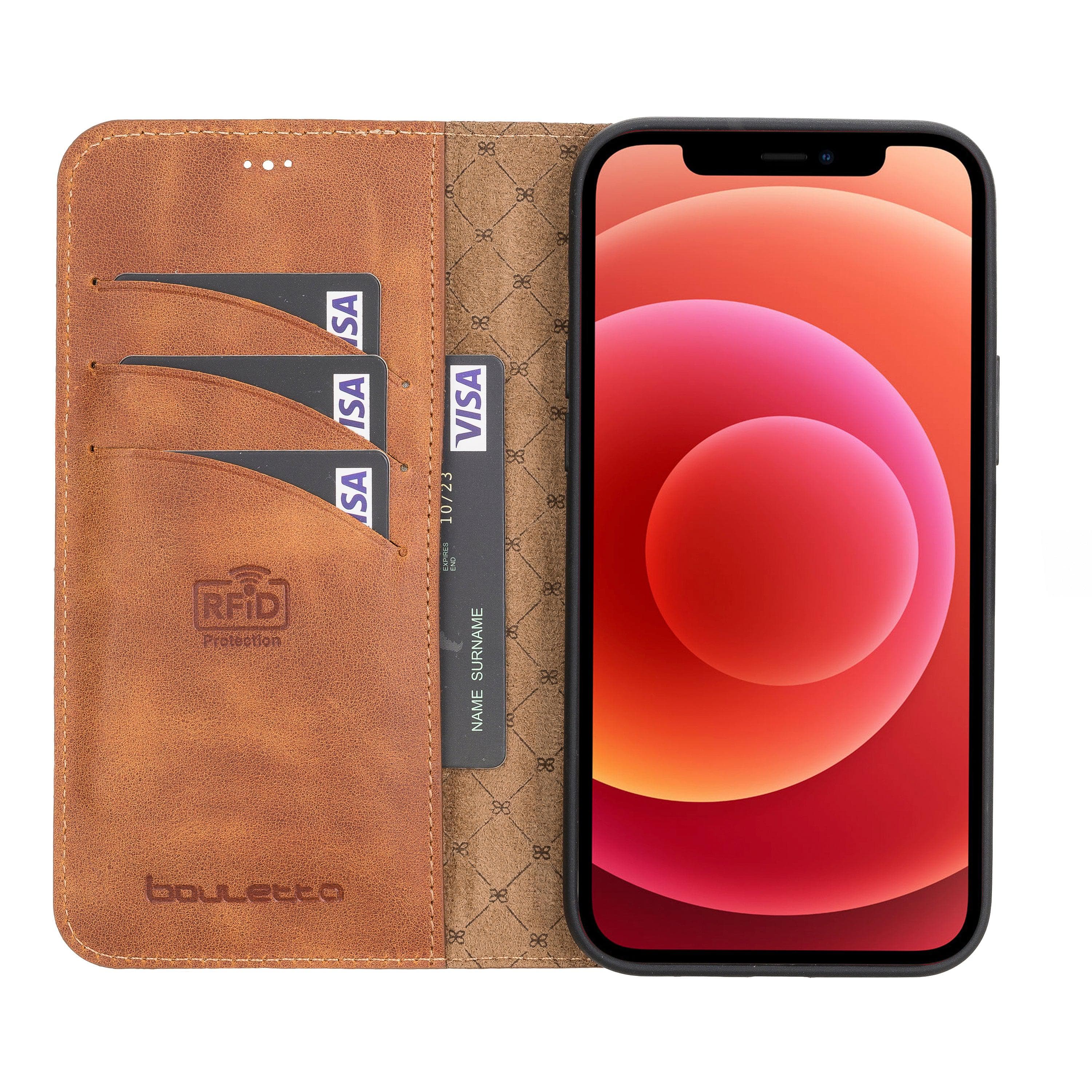 Magic iPhone 12 / 12 Pro Leather Detachable Wallet Case