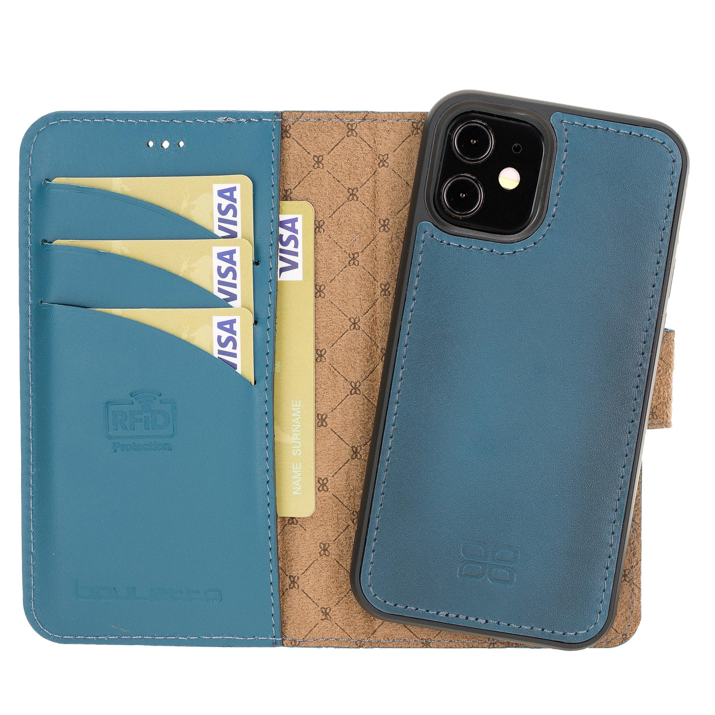 Magic iPhone 12 / 12 Pro Leather Detachable Wallet Case
