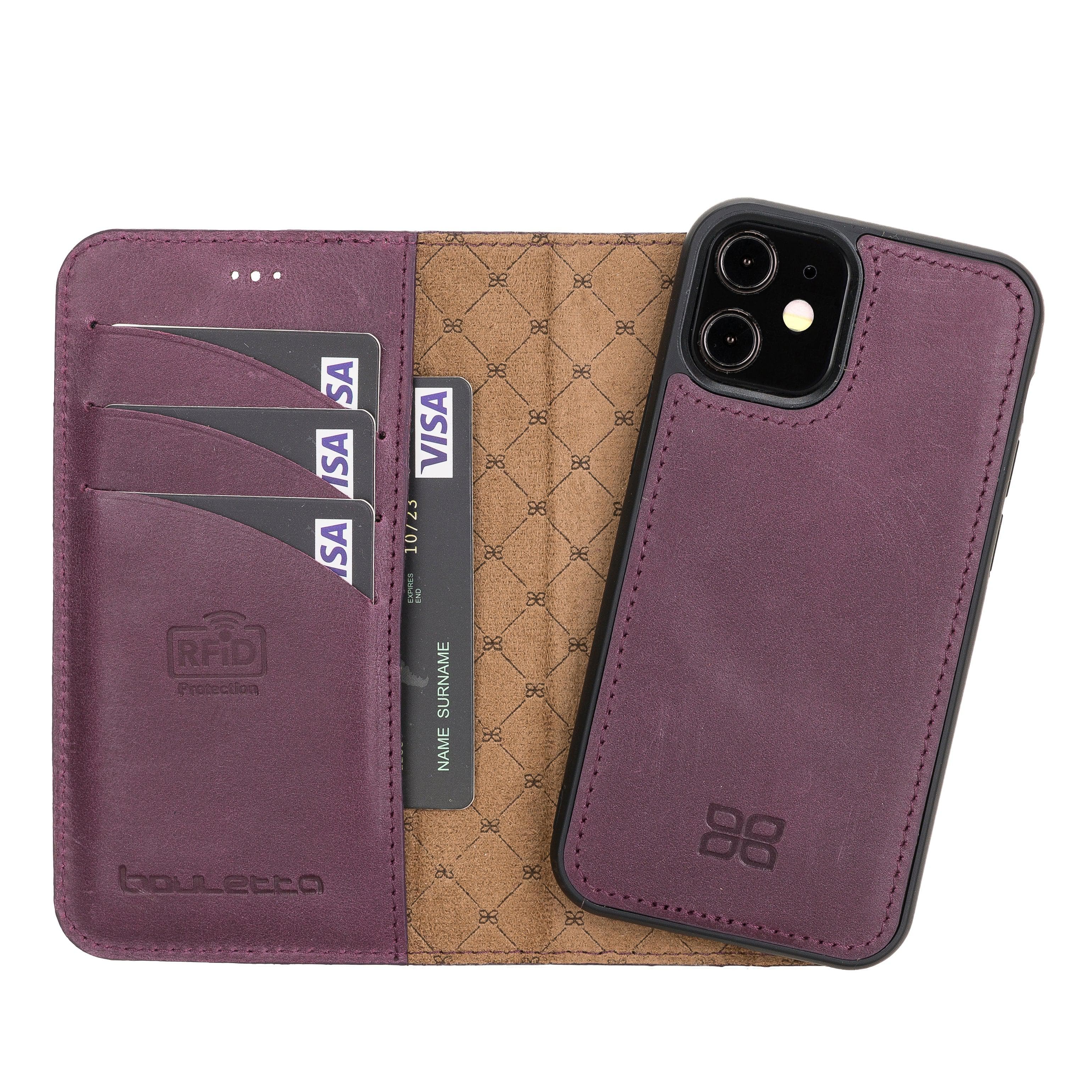 Magic iPhone 12 / 12 Pro Leather Detachable Wallet Case