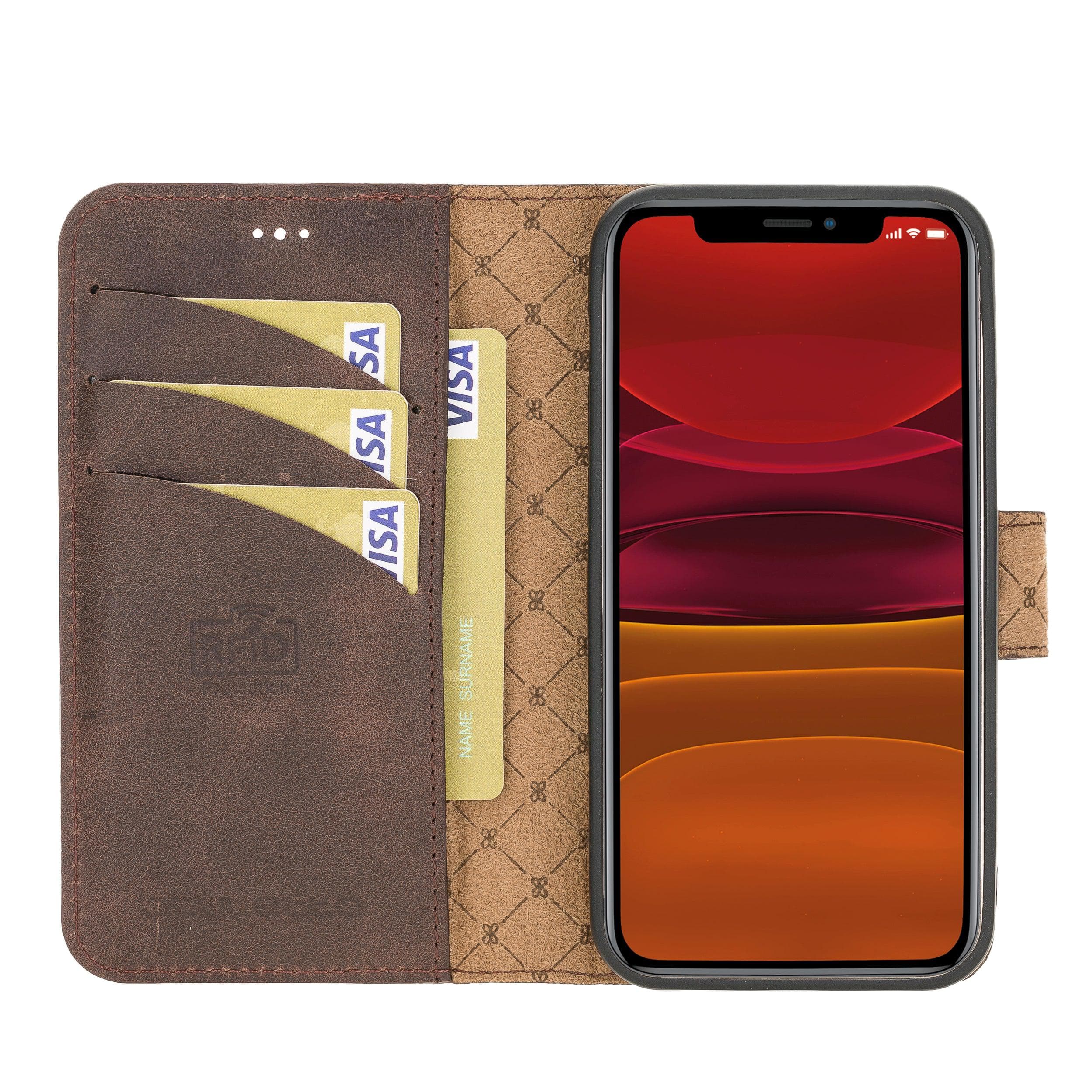 Magic iPhone 12 / 12 Pro Leather Detachable Wallet Case