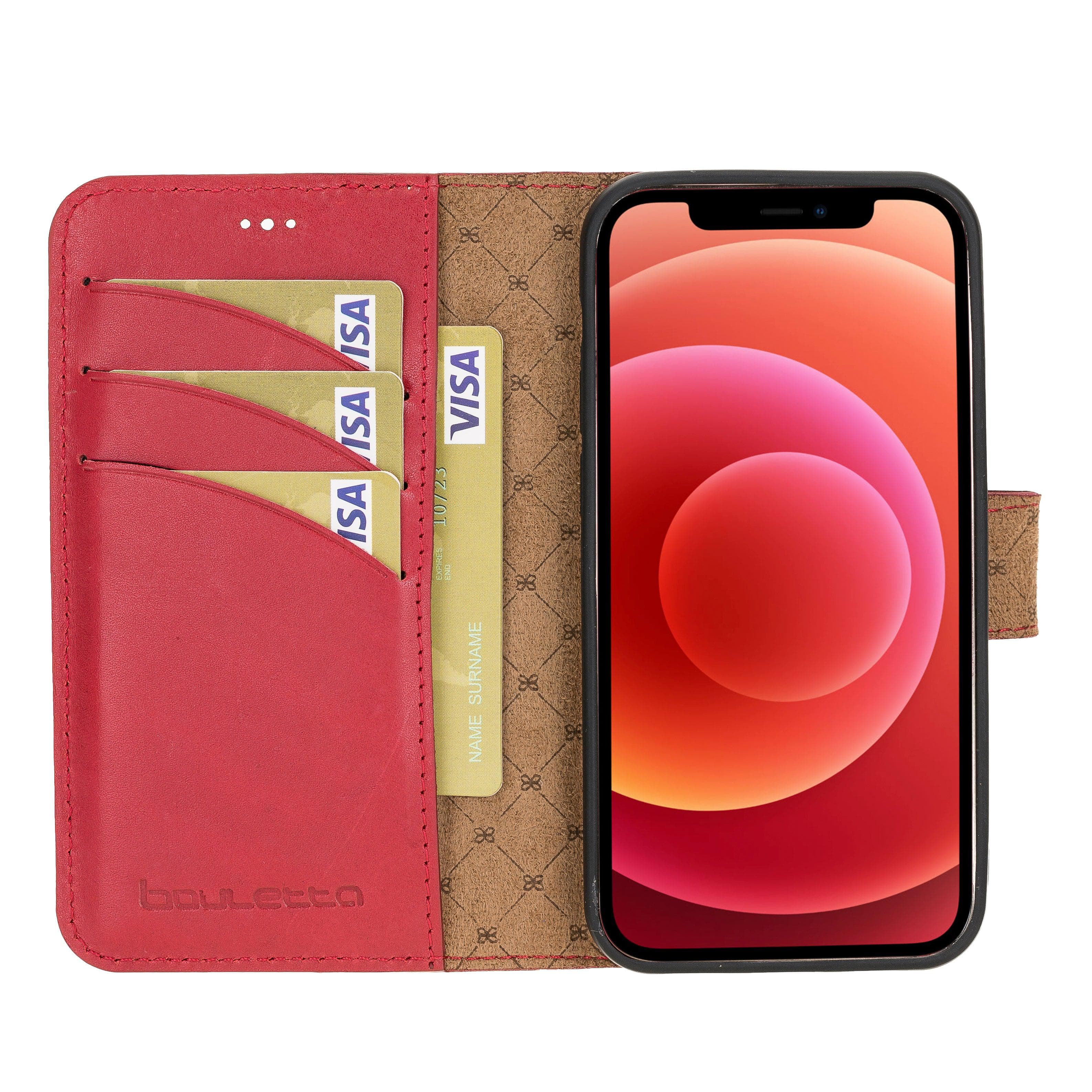 Magic iPhone 12 / 12 Pro Leather Detachable Wallet Case