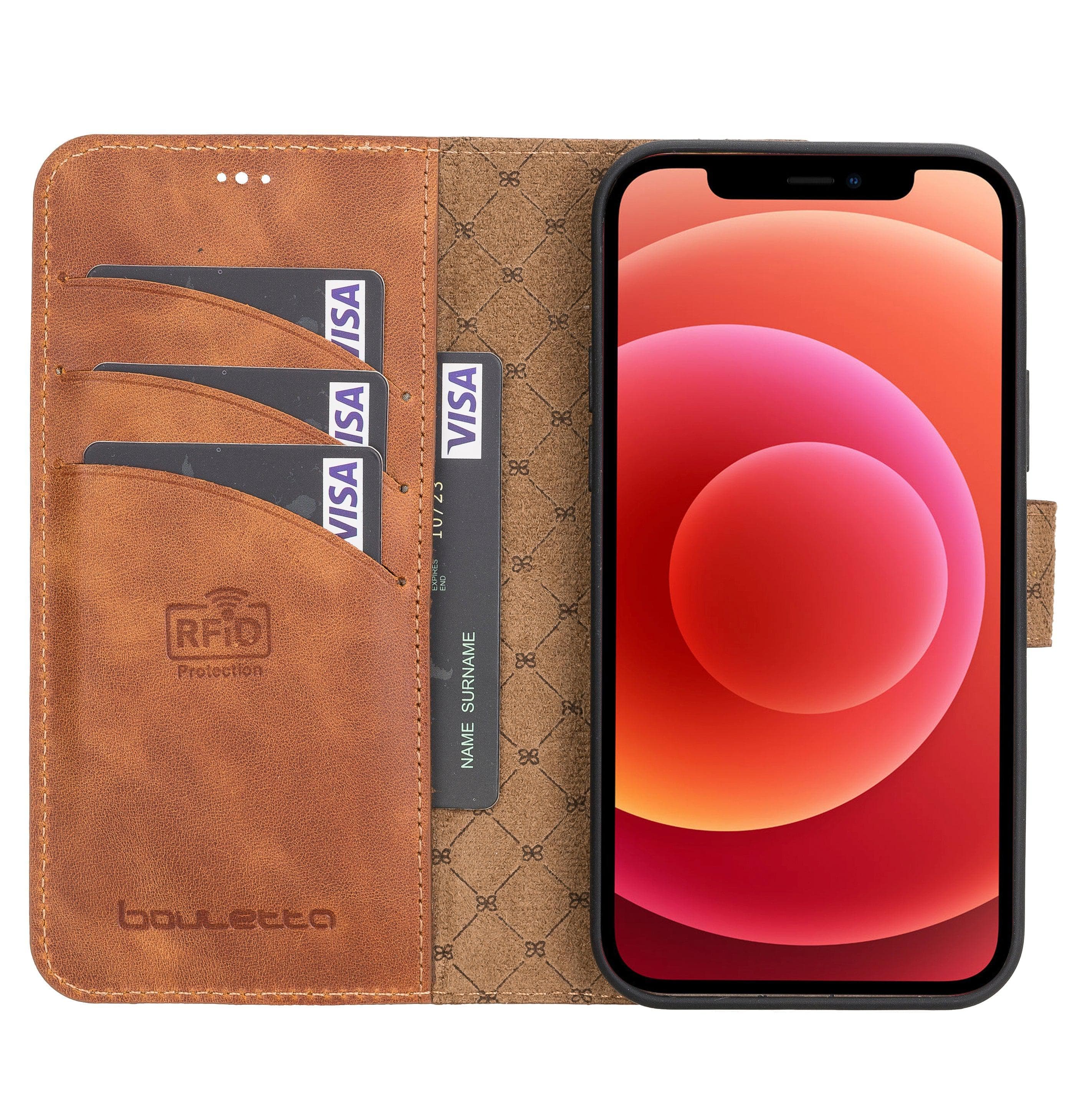 Magic iPhone 12 / 12 Pro Leather Detachable Wallet Case