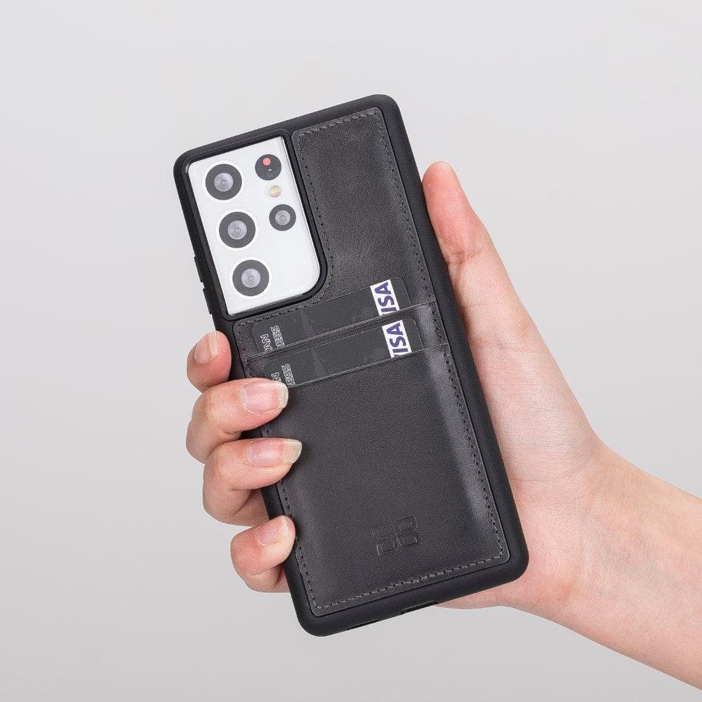 Flex Cover Leather Samsung Galaxy S21 Case with Card Holder