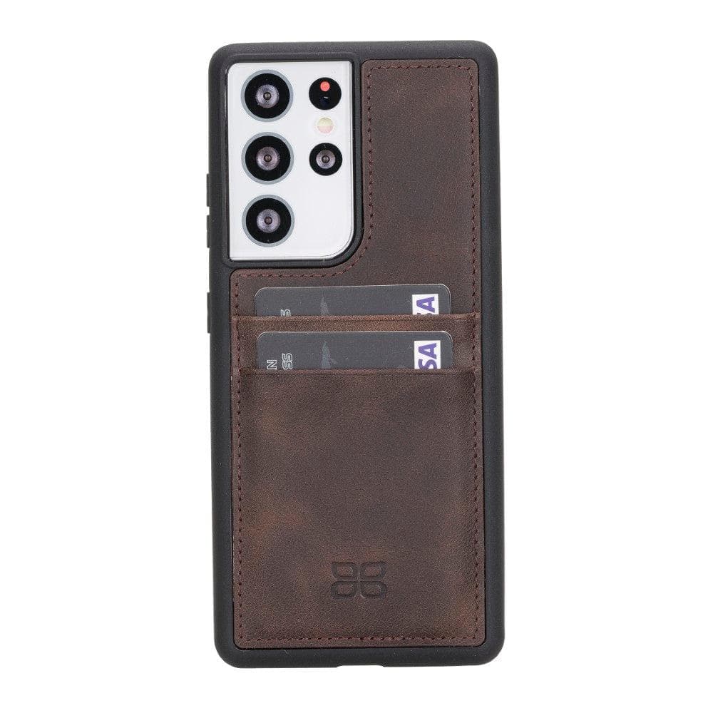 Flex Cover Leather Samsung Galaxy S21 Ultra Case with Card Holder