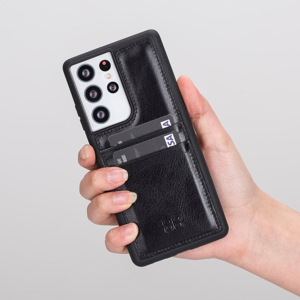 Flex Cover Leather Samsung Galaxy S21 Ultra Case with Card Holder