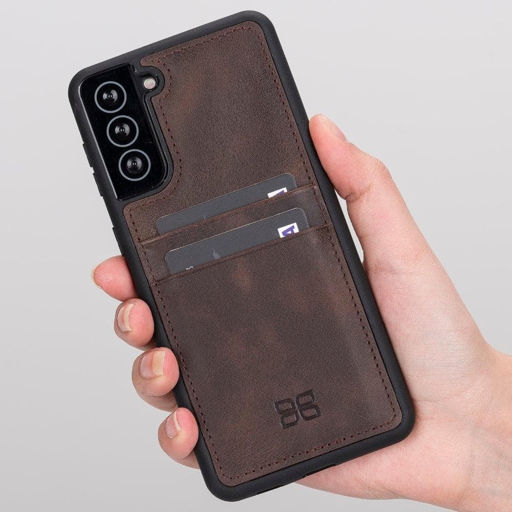 Flex Cover Leather Samsung Galaxy S21 Ultra Case with Card Holder