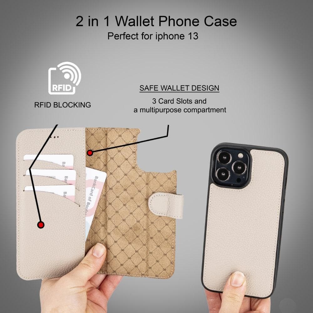 Magic iPhone 13 Pro Max Colorful Leather Detachable Wallet Case